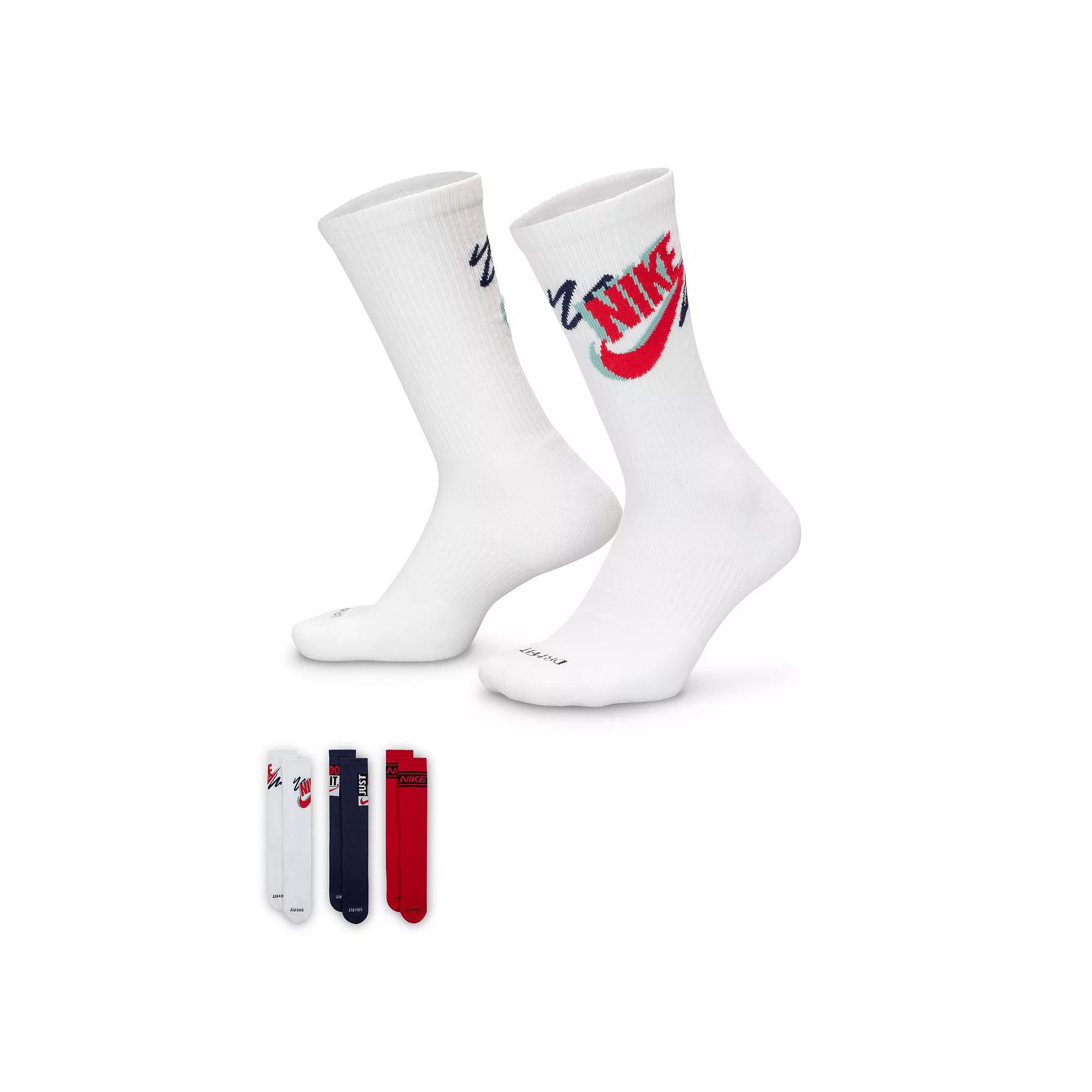 Men's Nike 3-Pack Everyday Plus Crew Socks,  Product Image