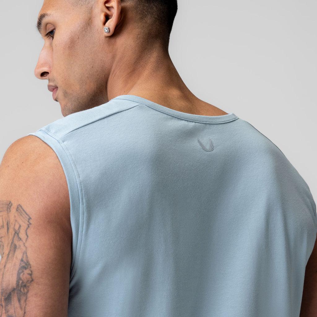 1060. Creora® Cotton Modal Cutoff Tank - Light Sky Product Image