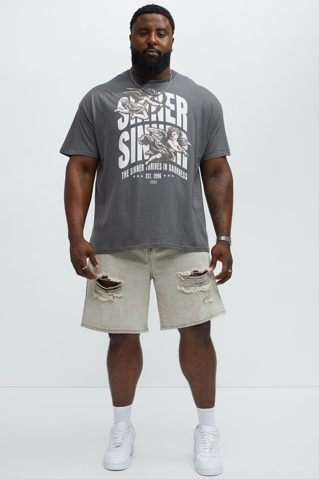 Sinner's Haven Short Sleeve Tee - Charcoal Product Image