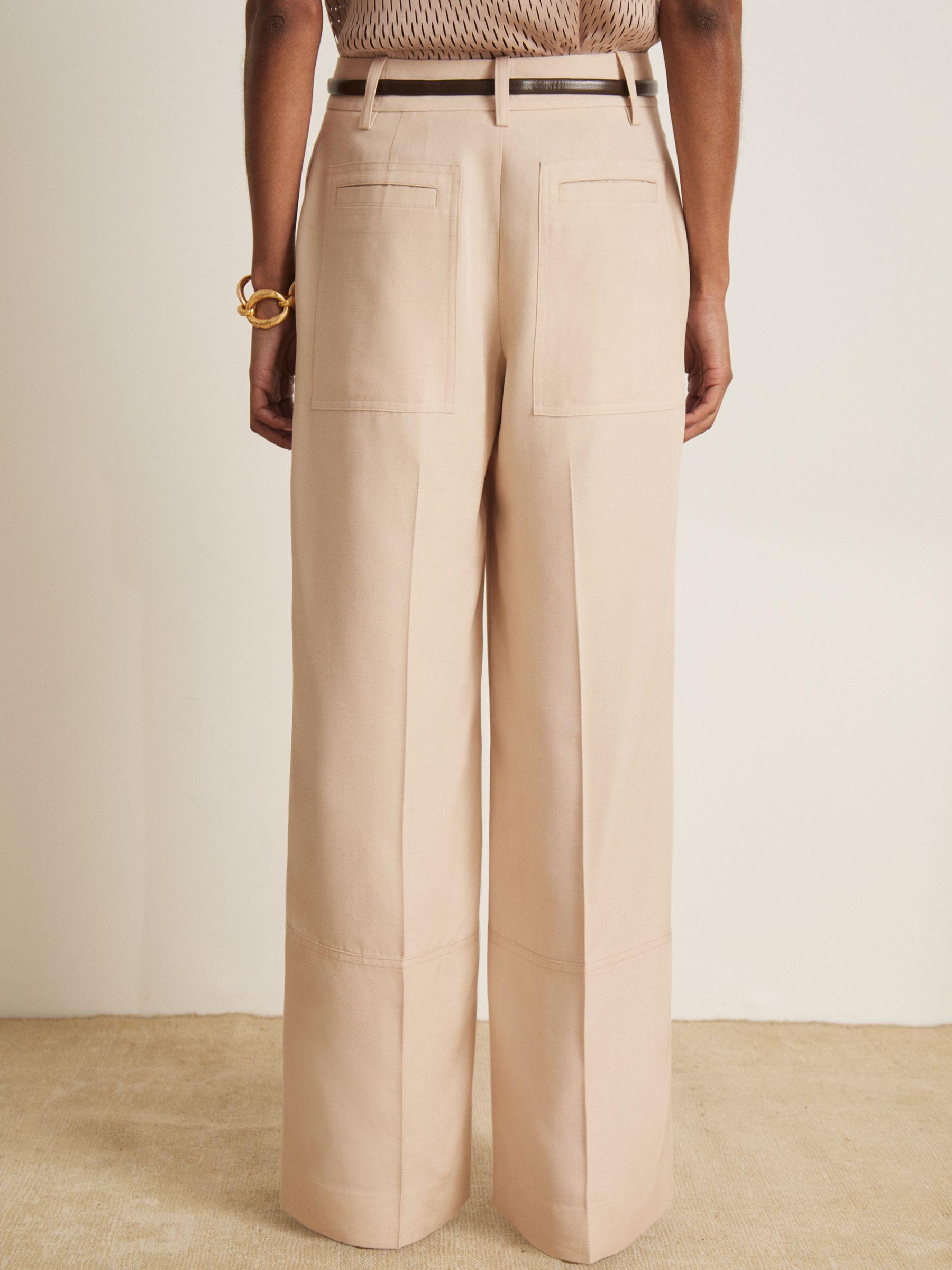 Atelier Wide-Leg Woven Trousers in Off White Product Image
