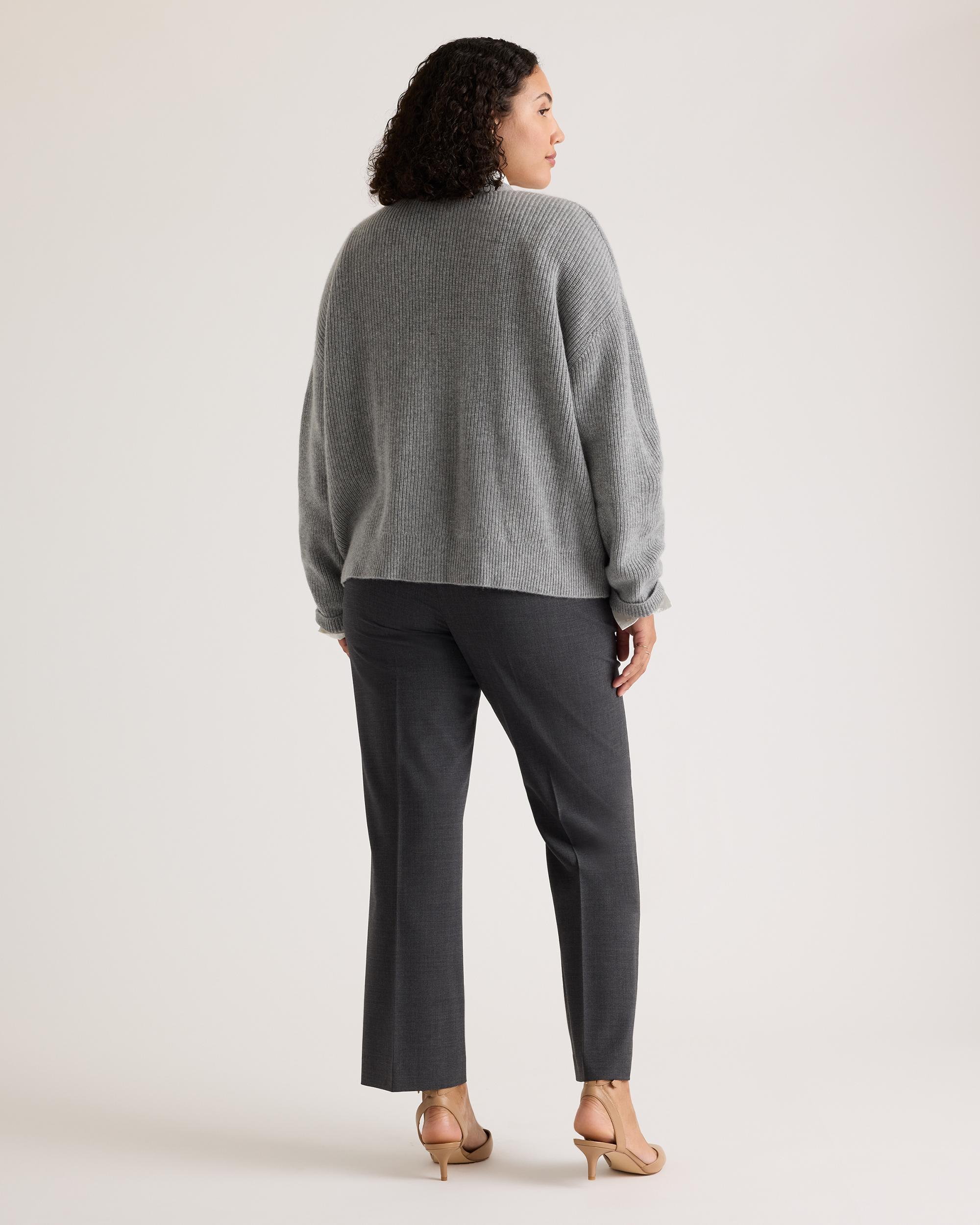 Quince | Women's Mongolian Cashmere Fisherman Boxy Cropped Cardigan Sweater Size XL Product Image