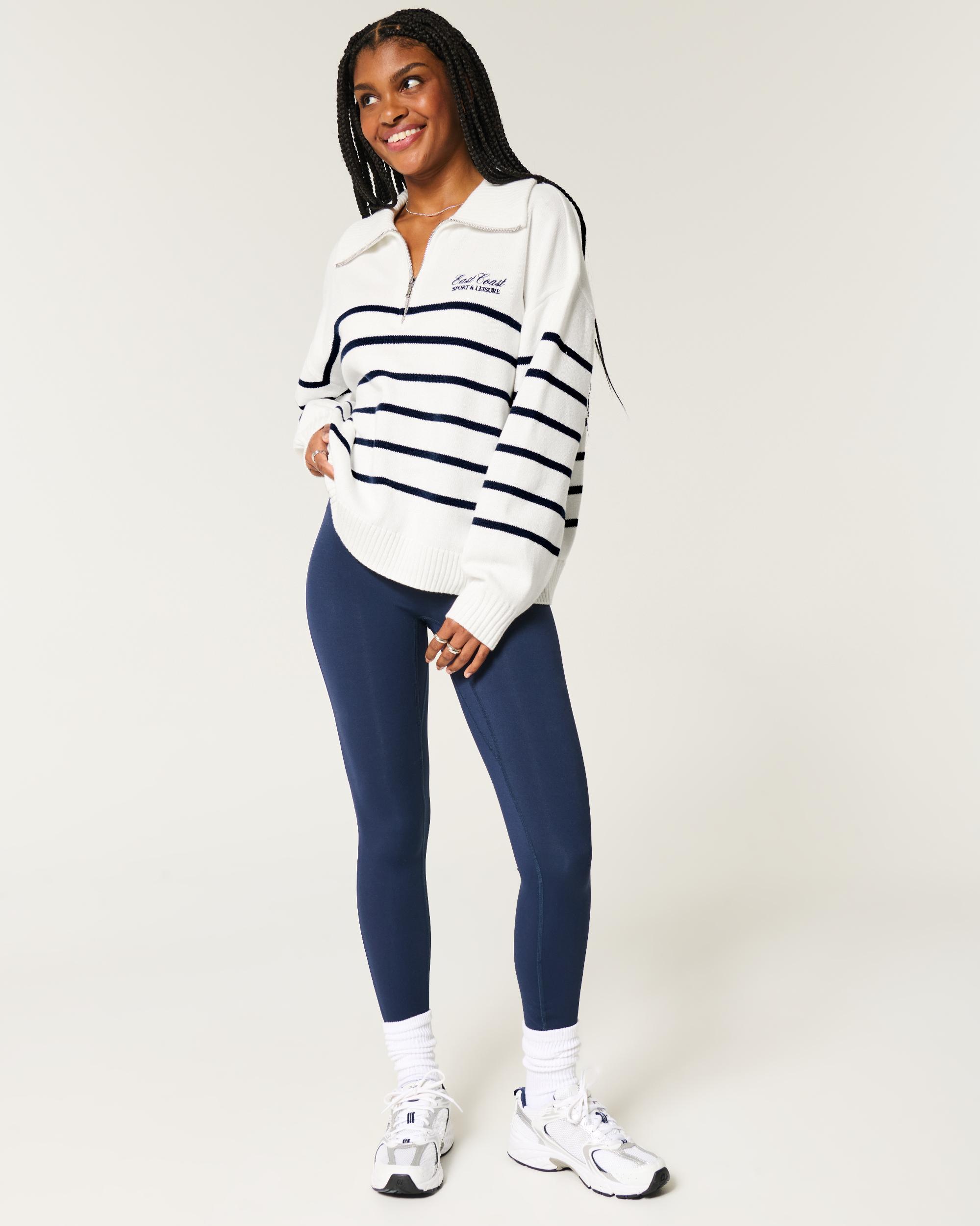 Oversized Half-Zip Graphic Sweater Product Image