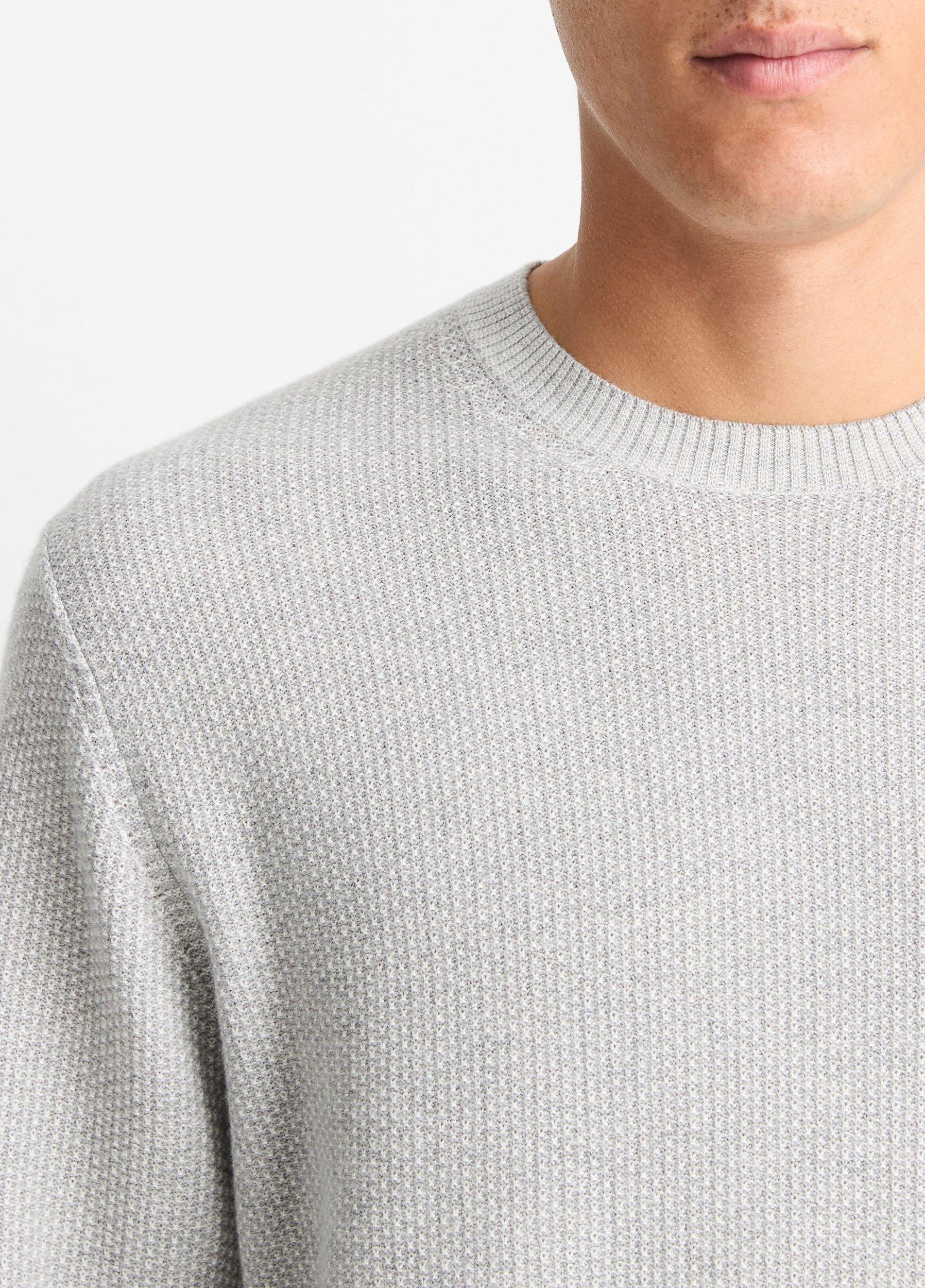 Geo-Jacquard Wool-Blend Crew Neck Sweater Product Image