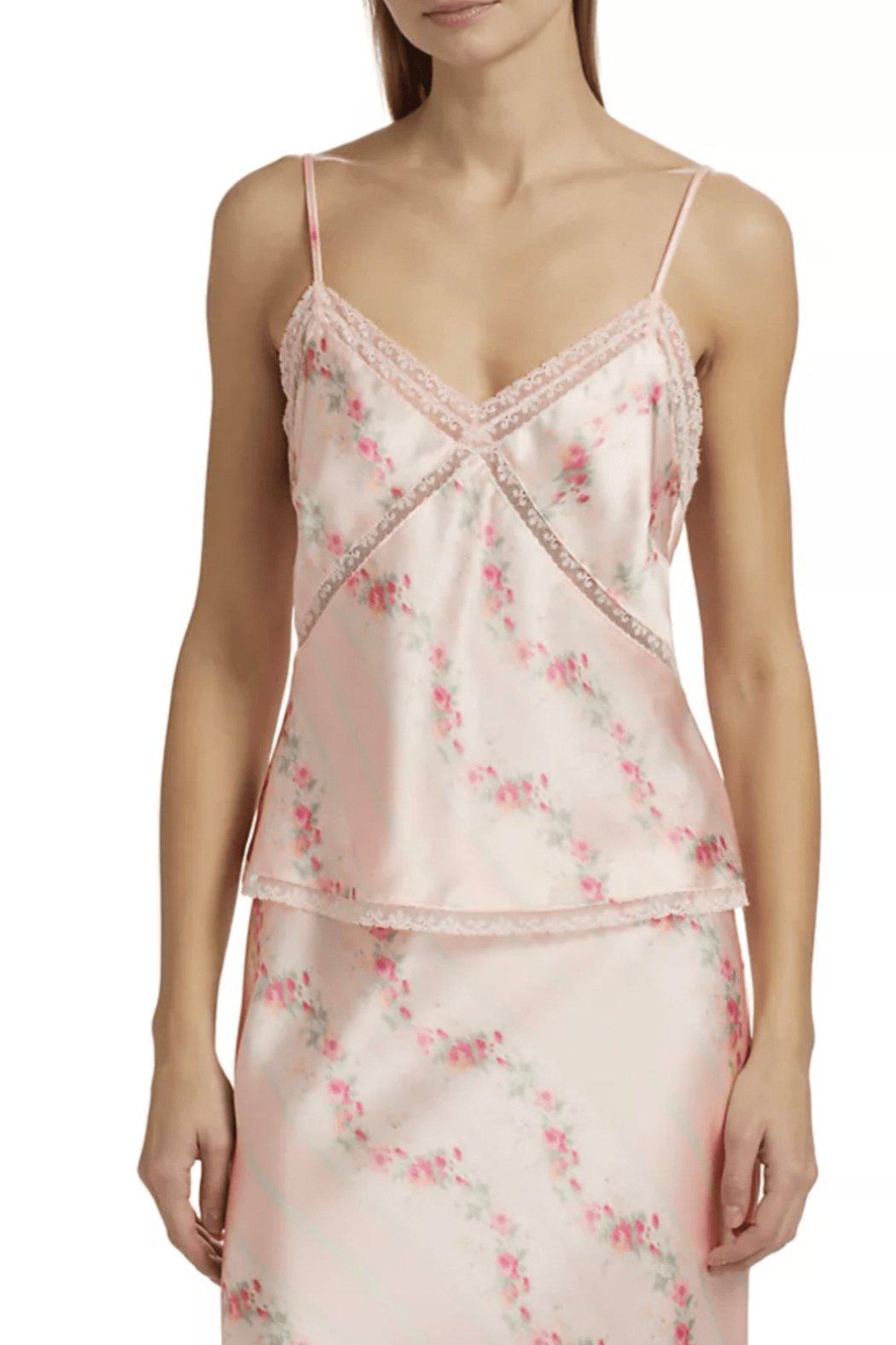 Levall Satin Floral-Top Product Image