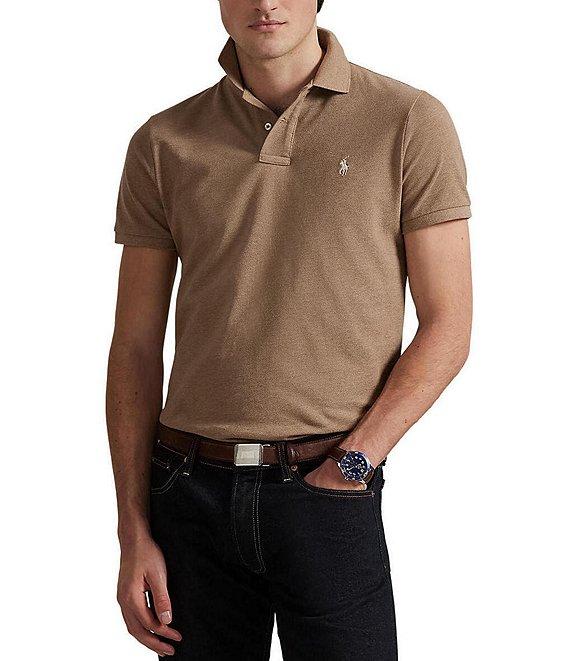 Polo Ralph Lauren Custom Slim Fit Solid Mesh Polo Shirt Product Image
