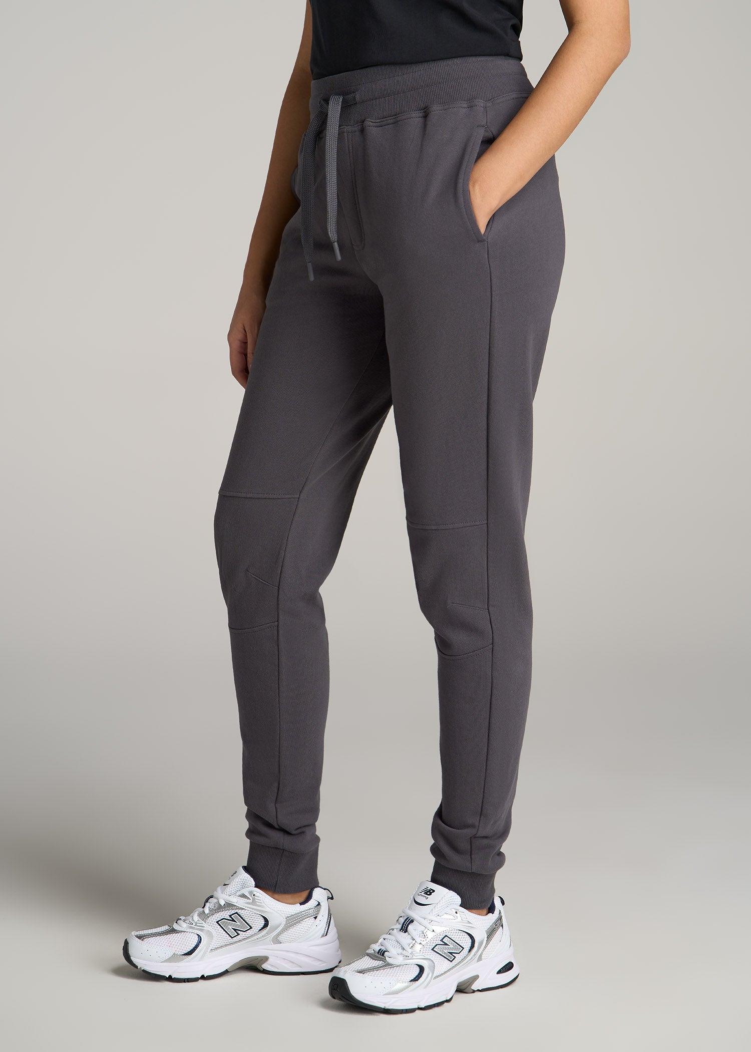 Wearever French Terry Joggers for Tall Women in Charcoal Female Product Image