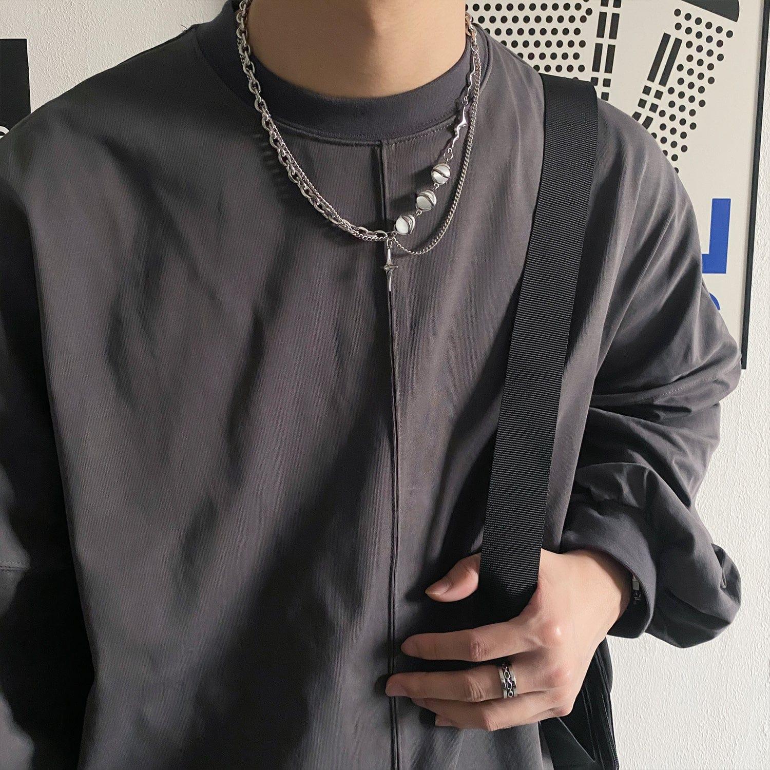 STAR PENDANT PEARL MULTI-CHAIN NECKLACE Product Image