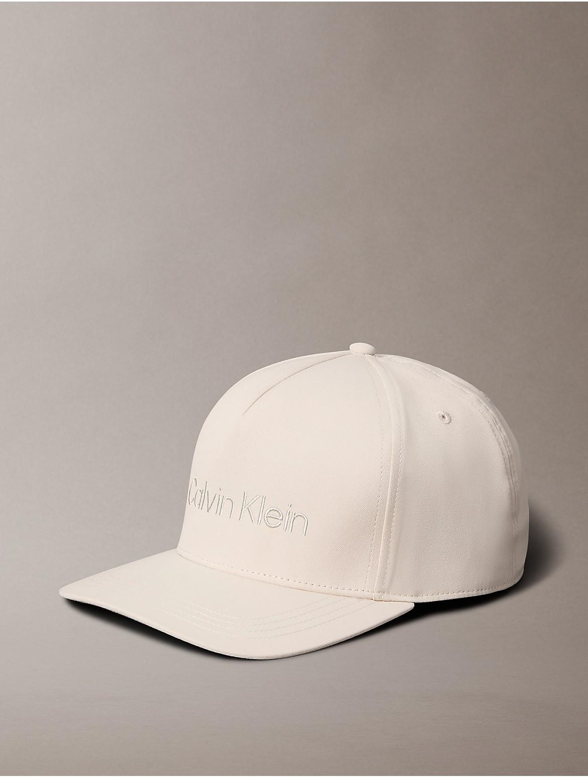 Calvin Klein Mens Compact Monogram Logo Baseball Cap - White Product Image