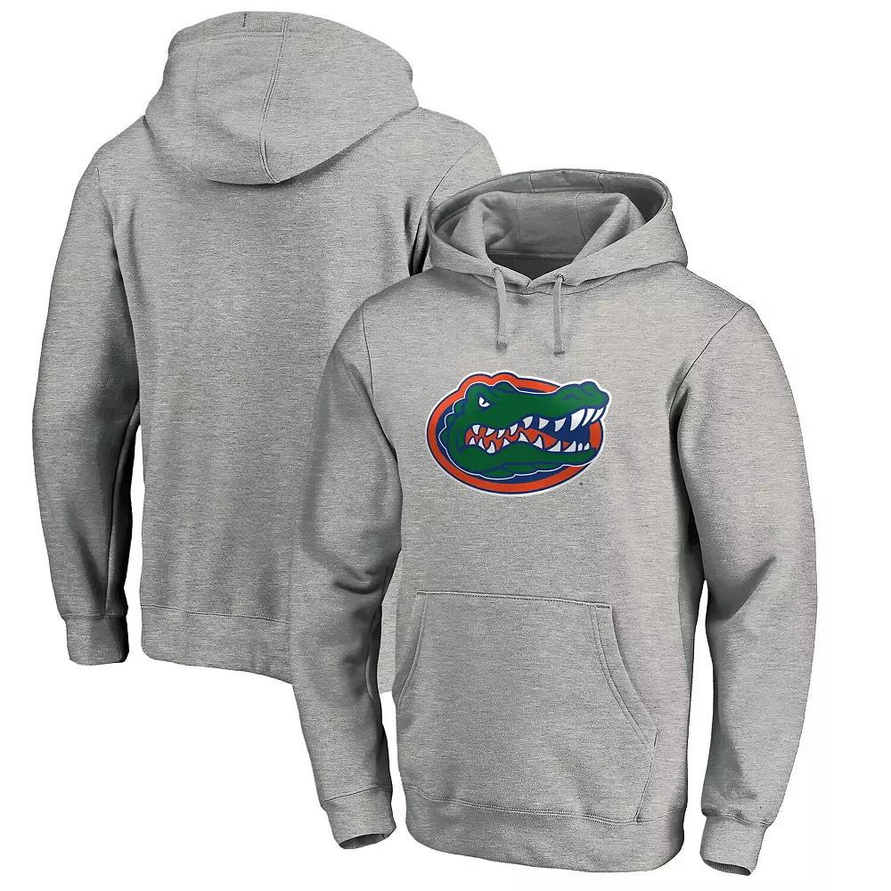 Men's Fanatics Heather Gray Florida Gators Primary Logo Pullover Hoodie,  Product Image