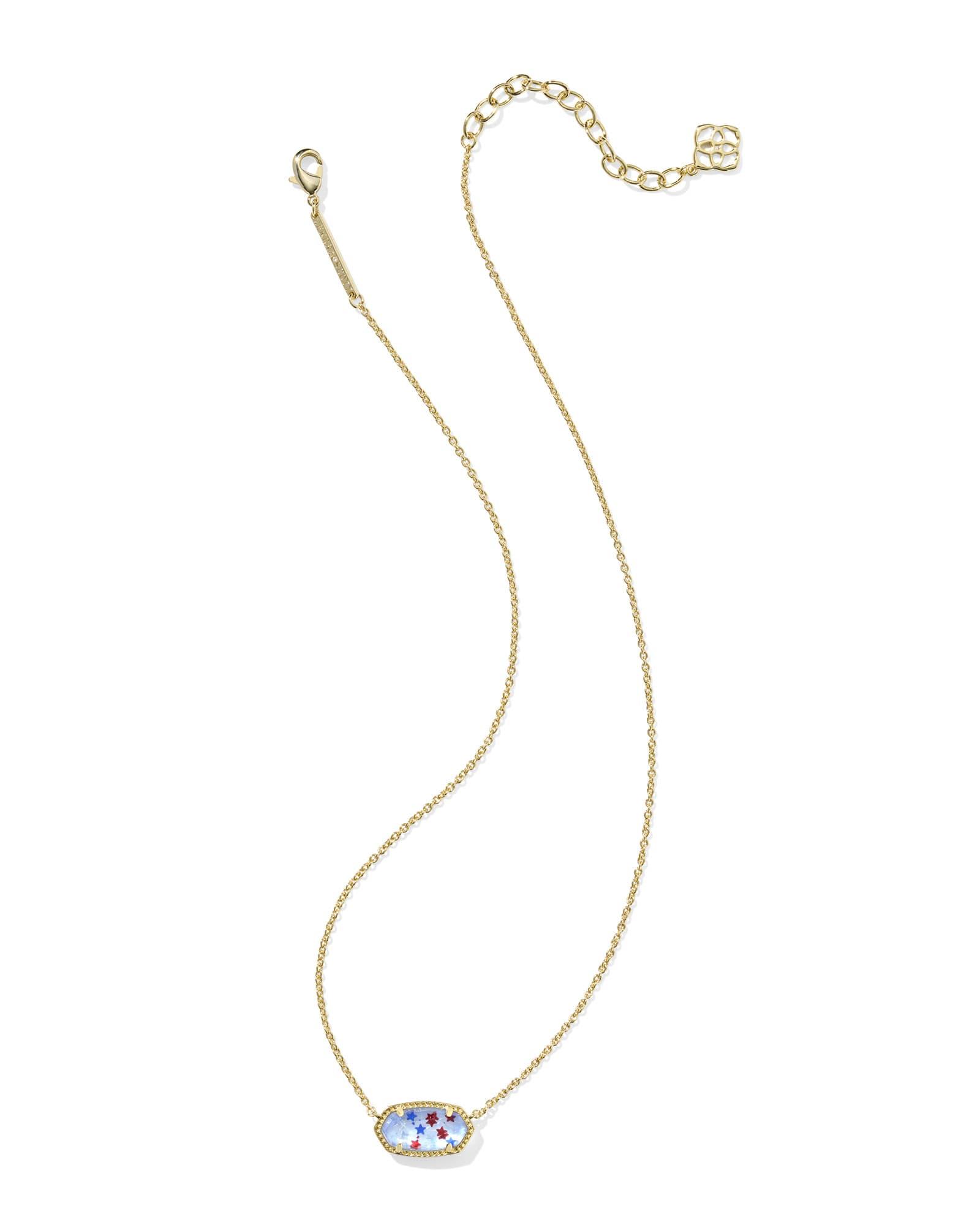 Elisa Gold Short Pendant Necklace Product Image