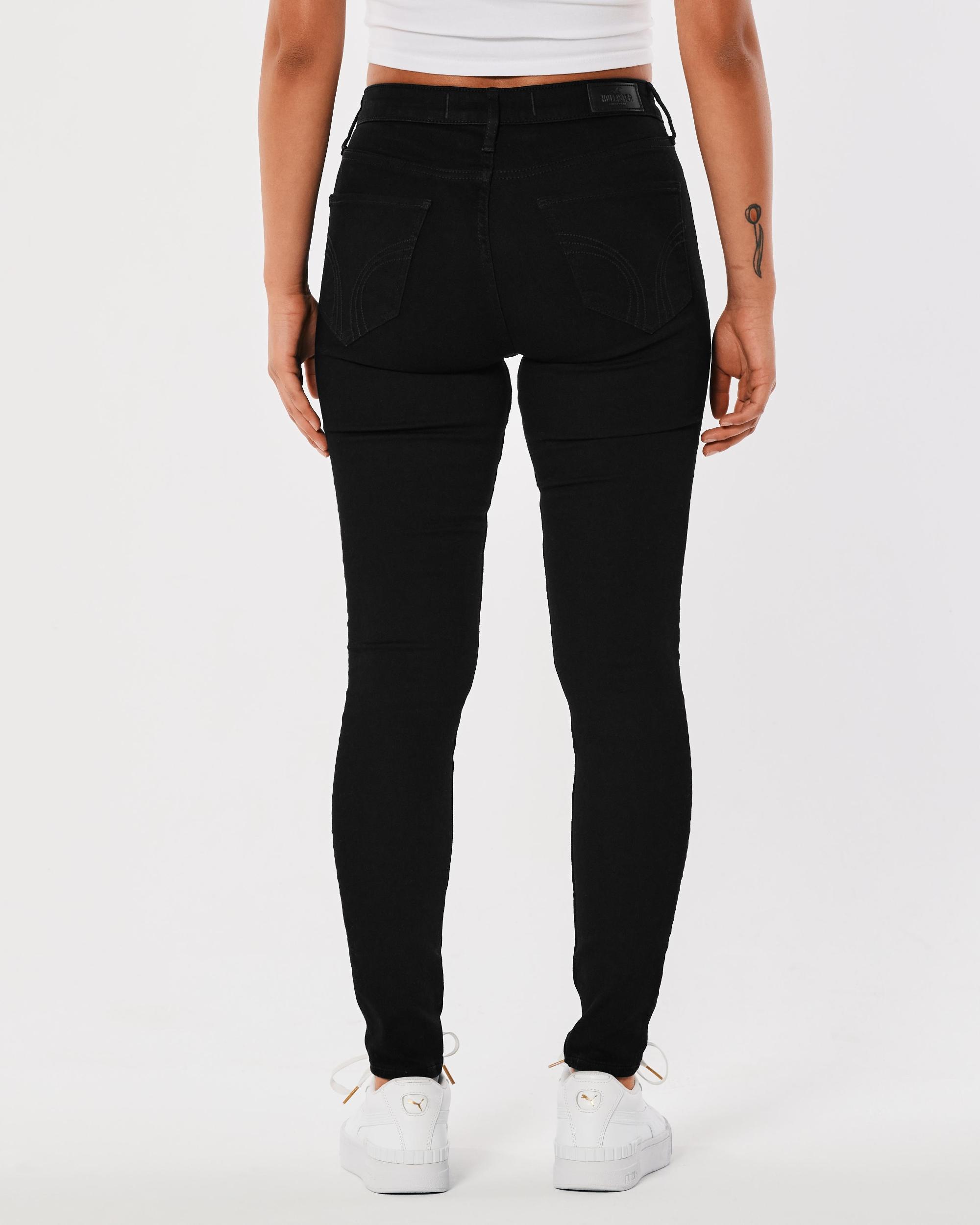 High-Rise Black Super Skinny Jeans Product Image