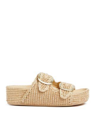 Women's Woven Buckled Espadrille Platform Sandals Product Image