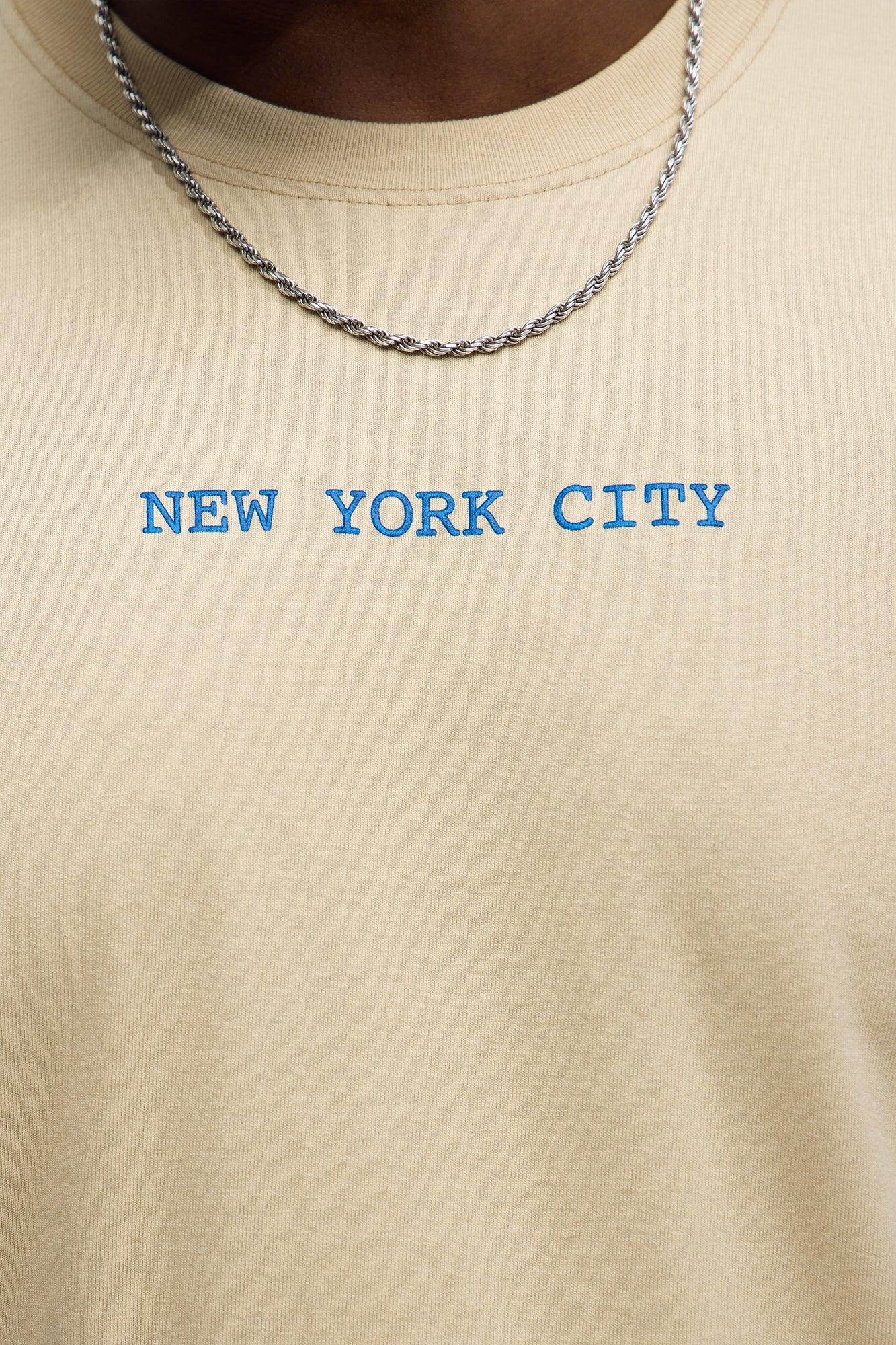 Map Of NYC Oversized Short Sleeve Tee - Sand Male Product Image