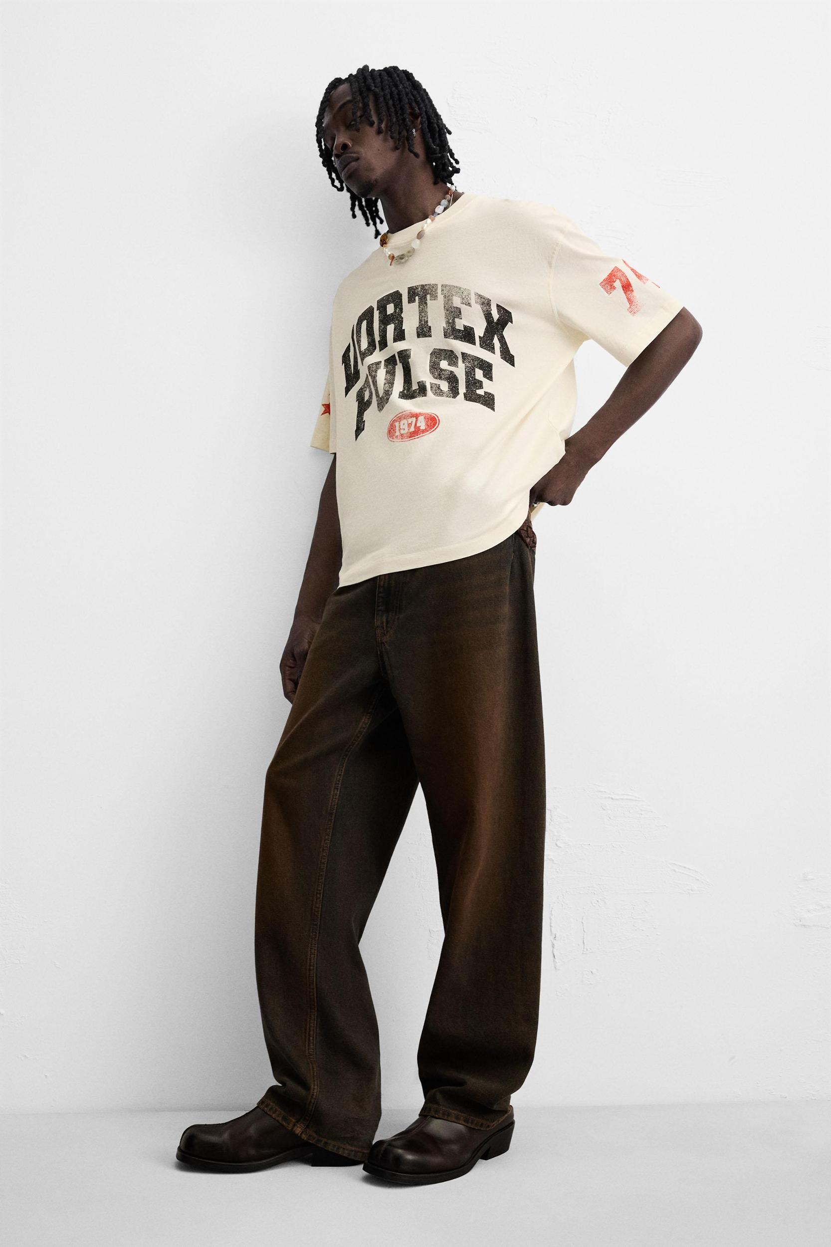 WASHED PRINT T-SHIRT Product Image