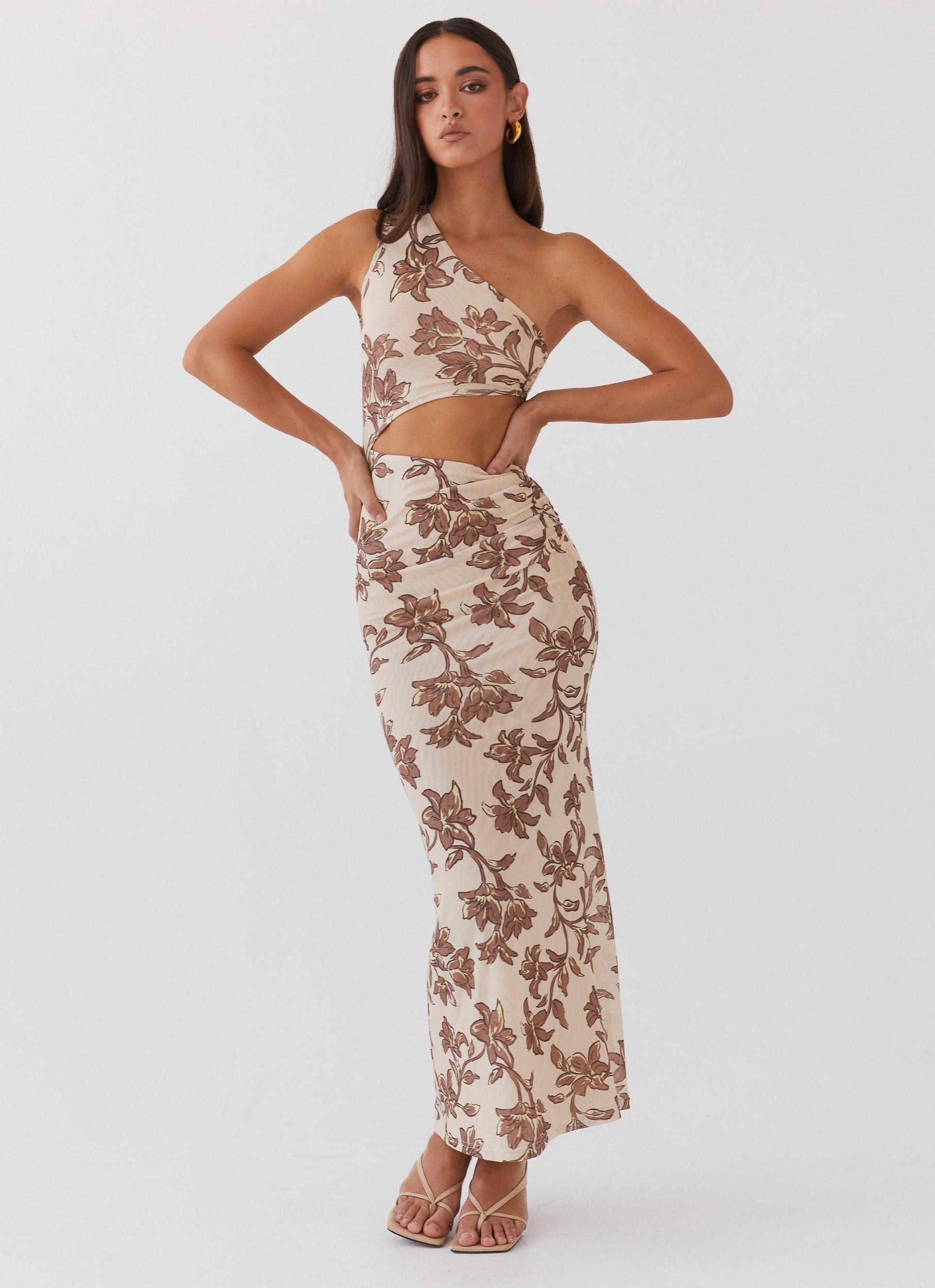 Shadows In The Sun Mesh Maxi Dress - Hazel Bloom Product Image