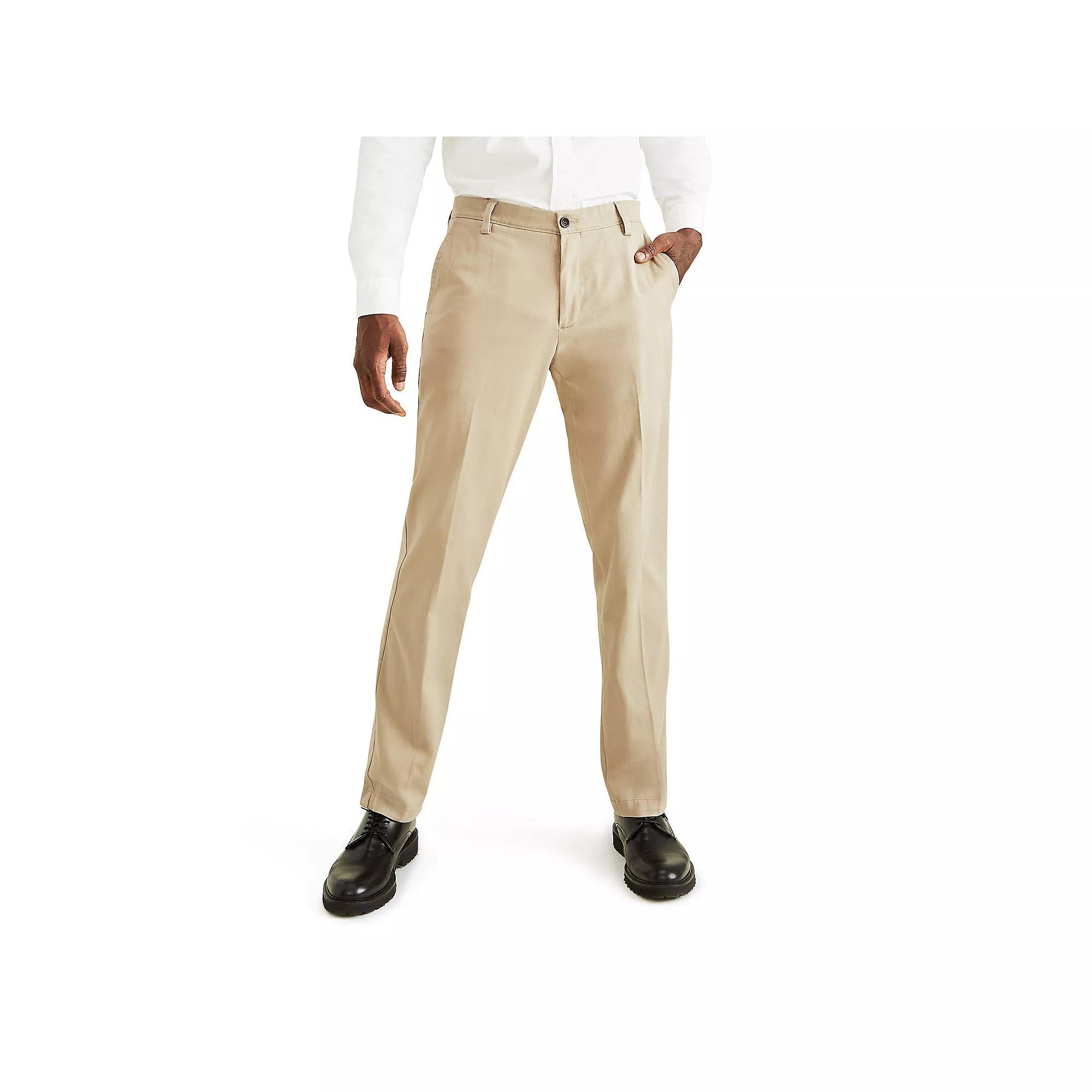 Mens Dockers Stretch Easy Straight-Fit Flat-Front Pants Green Product Image