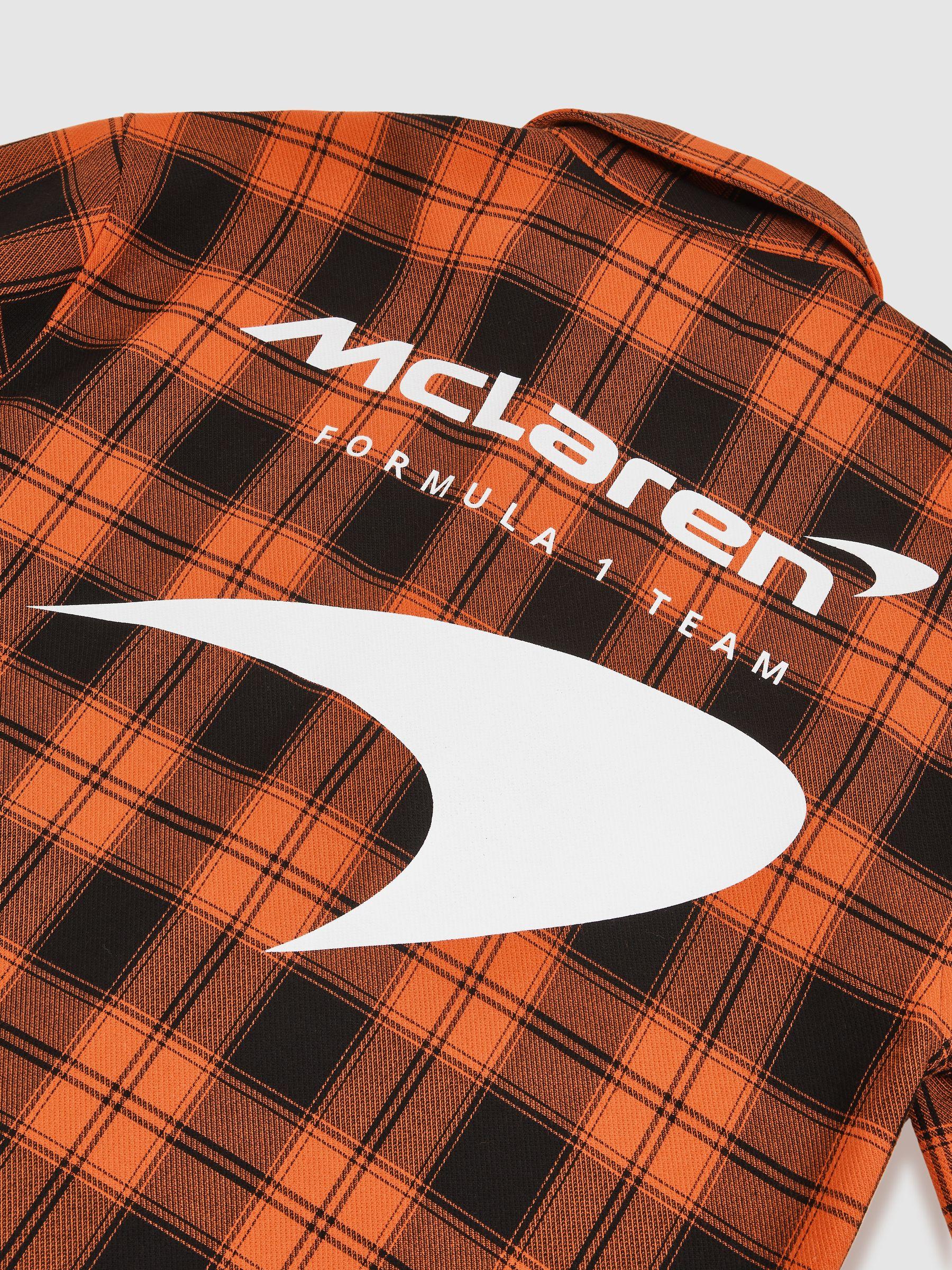 McLaren F1 Team Check Logo Overshirt in Papaya Orange/Black Product Image