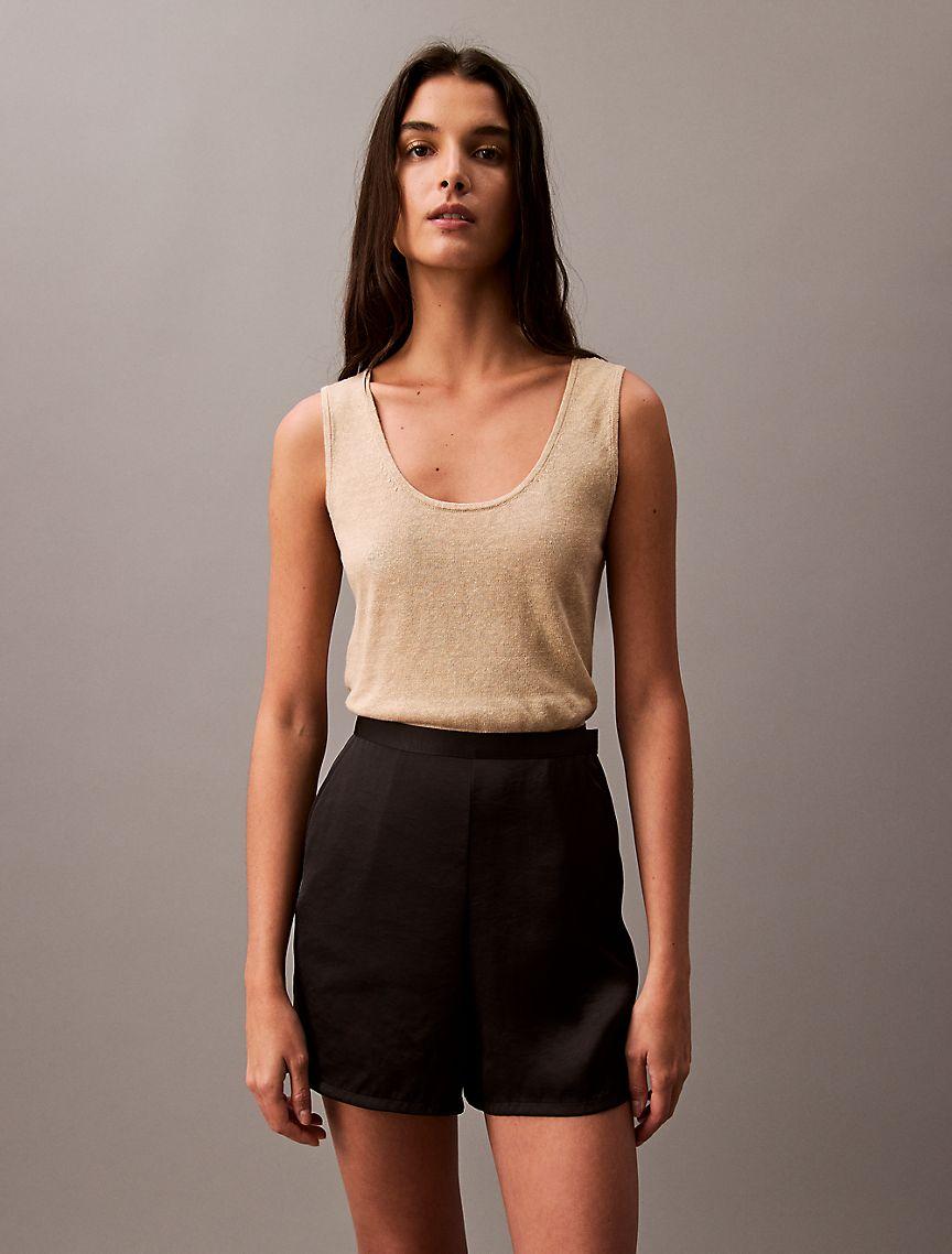 Crushed Satin Shorts Product Image