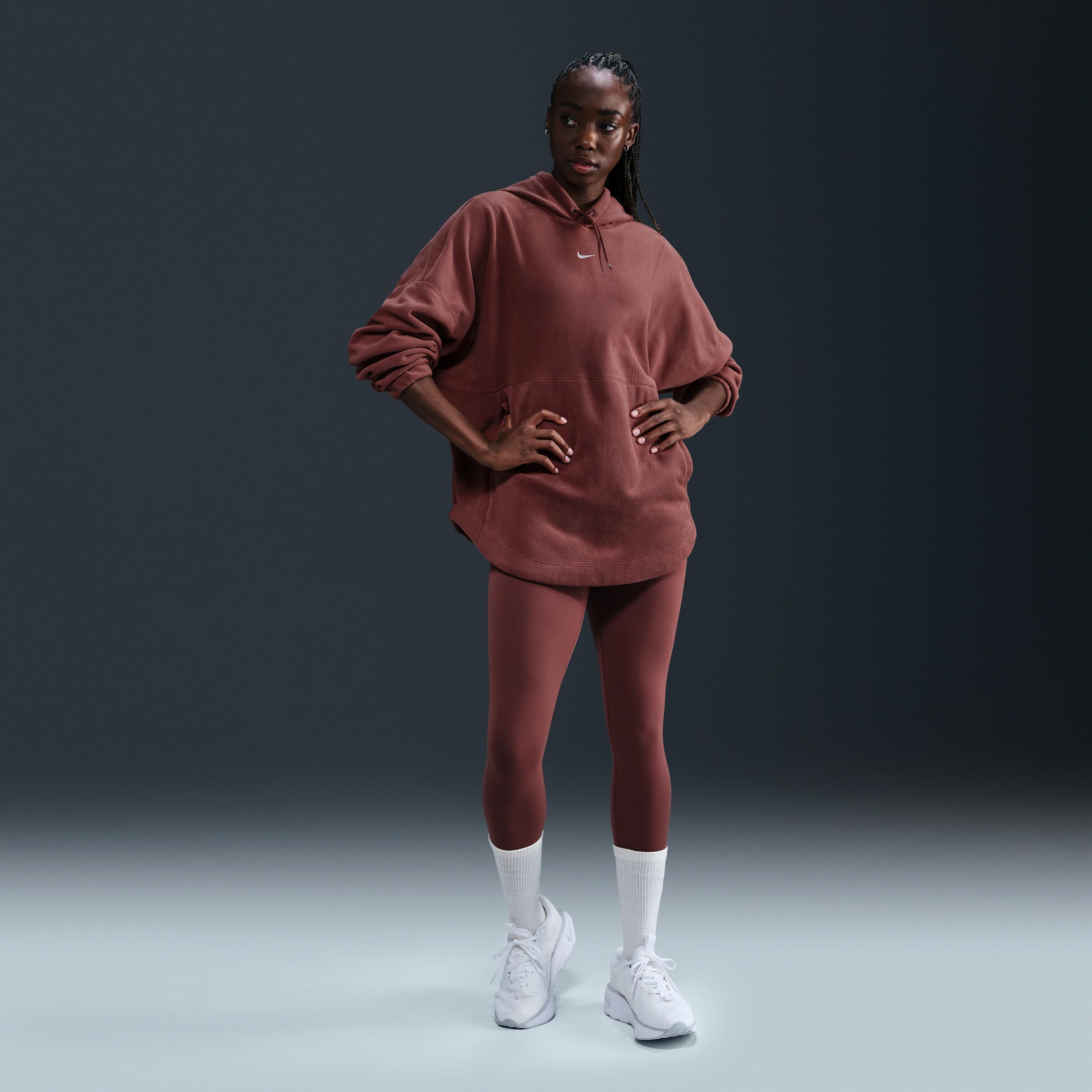 Nike Women's One Oversized Therma-FIT Pullover Fleece Hoodie Product Image