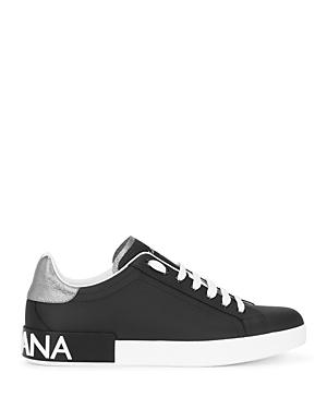 Men's Portofino Logo Leather Low-Top Sneakers Product Image