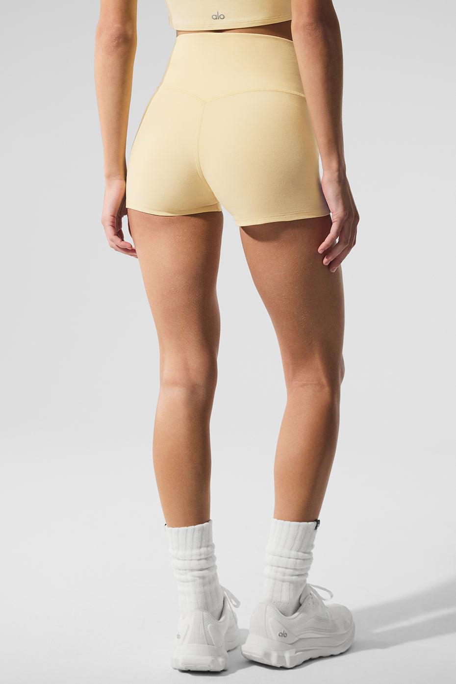 Alosoft High-Waist Carefree Short - Warm Butter Heather Product Image