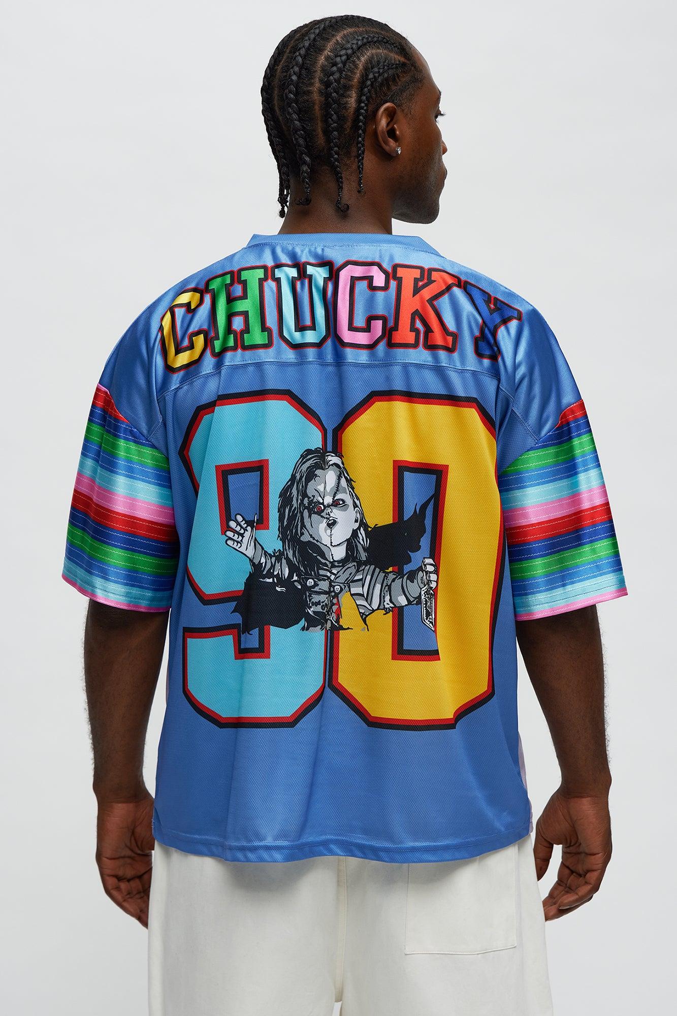 Chucky Wants To Play Football Jersey - Blue/combo Product Image