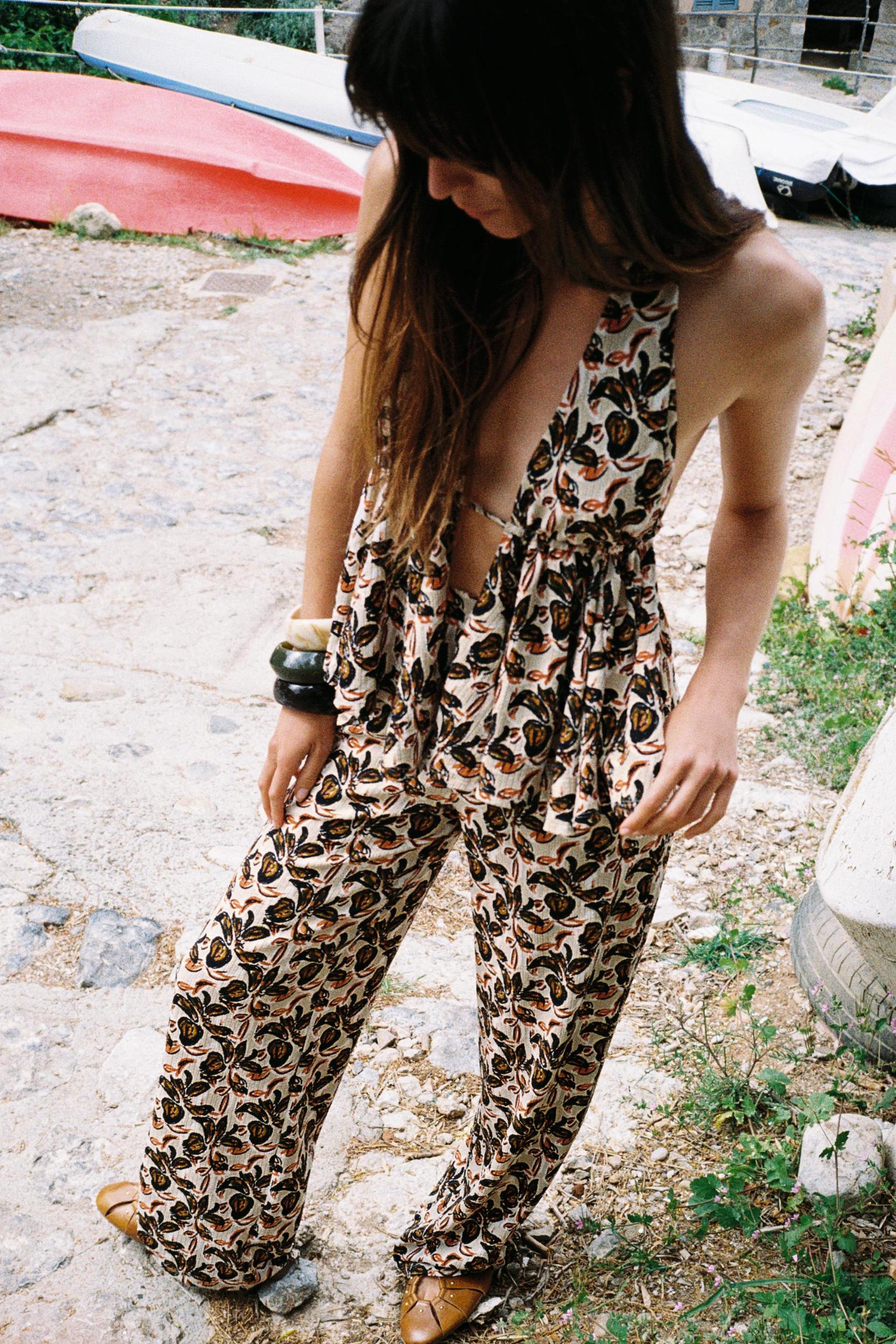 WIDE PRINTED PANTS Product Image