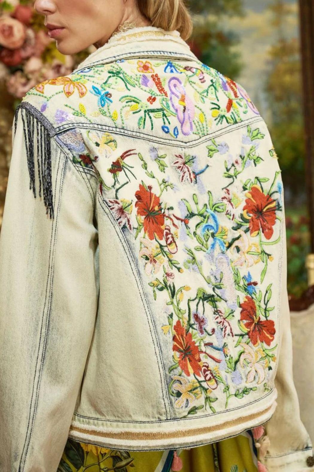 Embroidered Denim Jacket Product Image