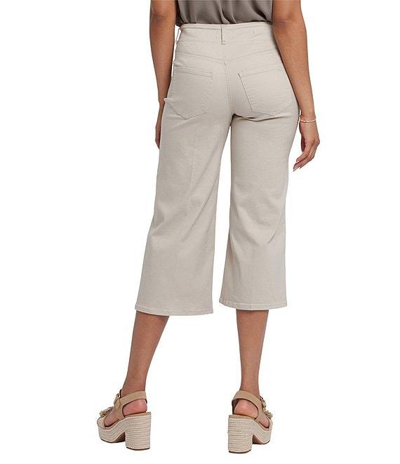 NYDJ Petite Size Brigitte High Waisted Wide Leg Capri Jeans Product Image