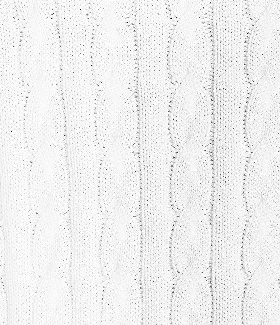 Lilly Pulitzer Brockton Cable Knit V-Neck Long Sleeve Stripe Detail Sweater Product Image