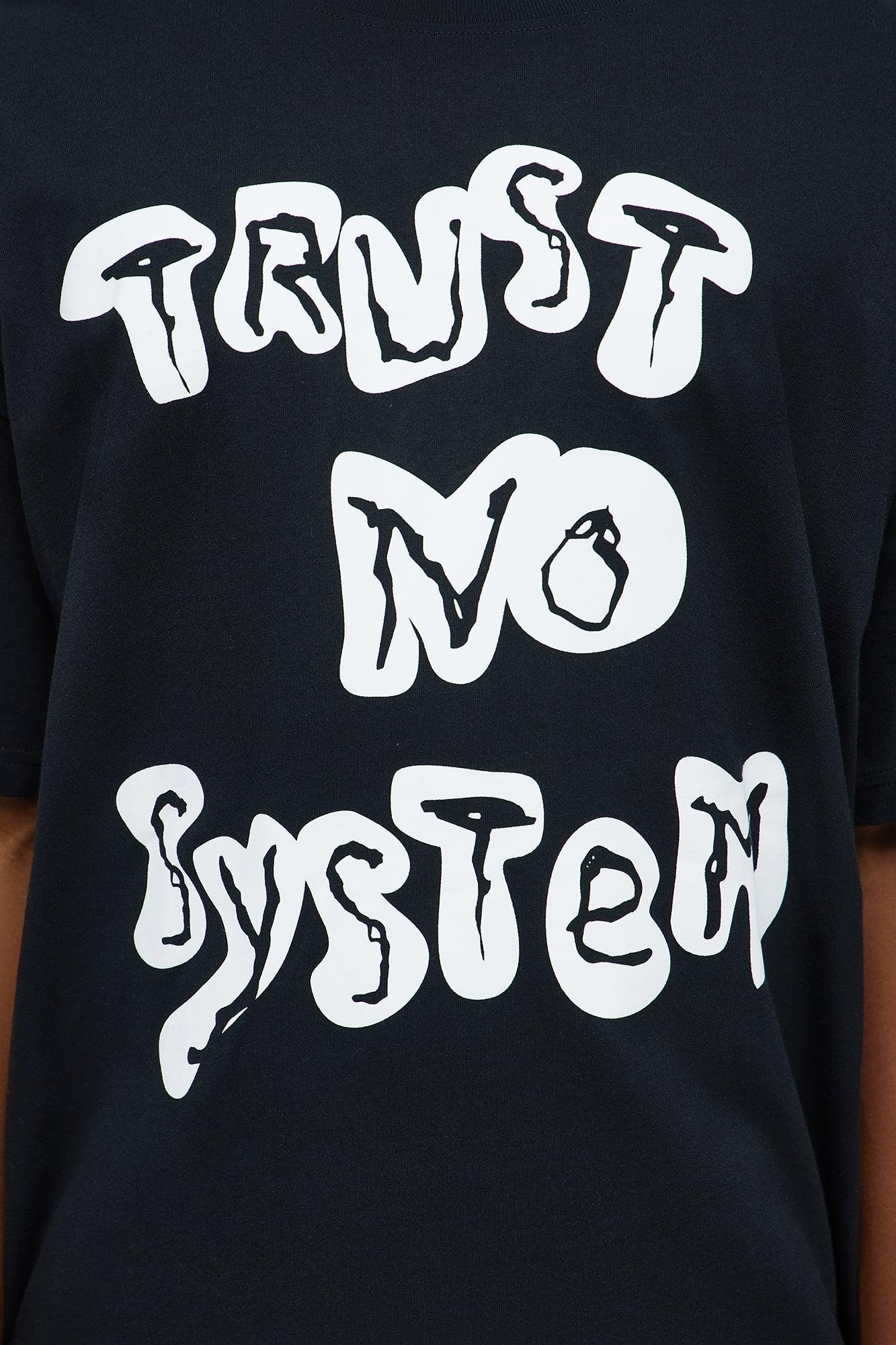 Trust No System Oversized Short Sleeve Tee - Black Male Product Image