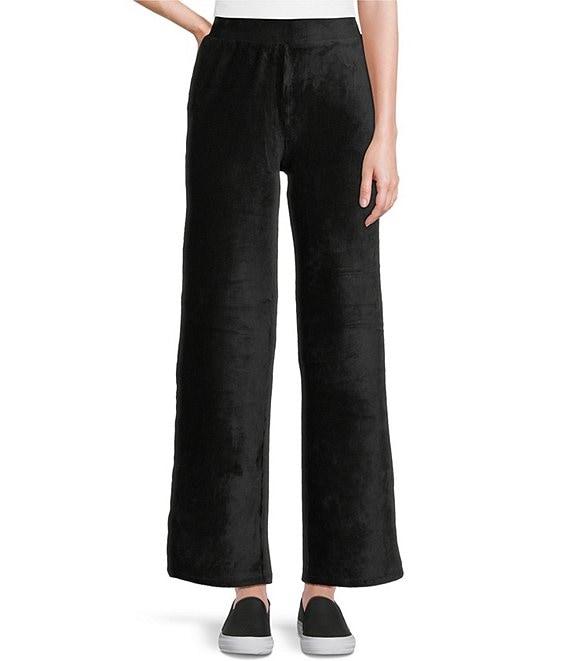 Westbound Coordinating Velour Rib Pull On Wide Leg Pants Product Image