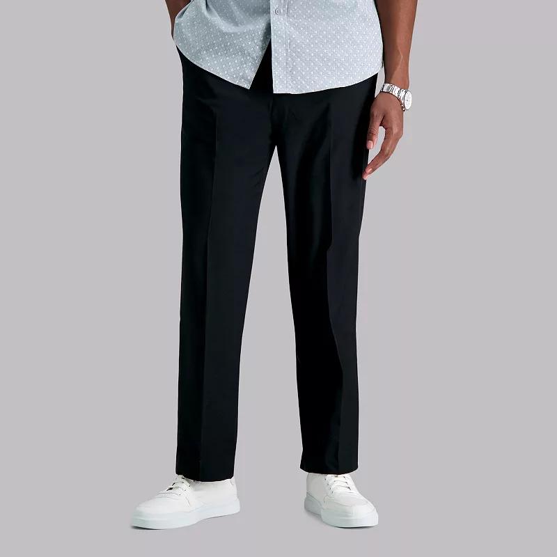 Big & Tall Haggar® Premium Comfort Expandable-Waist Classic-Fit Stretch Flat-Front Dress Pants, Men's,  Product Image