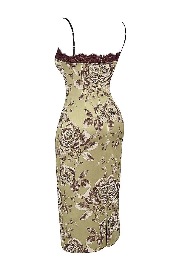 Cassia  floral print midi dress Product Image