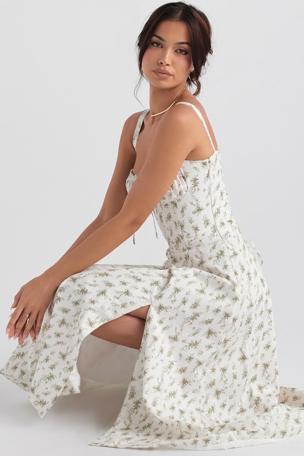 Carmen  garden print bustier sundress - sale Product Image