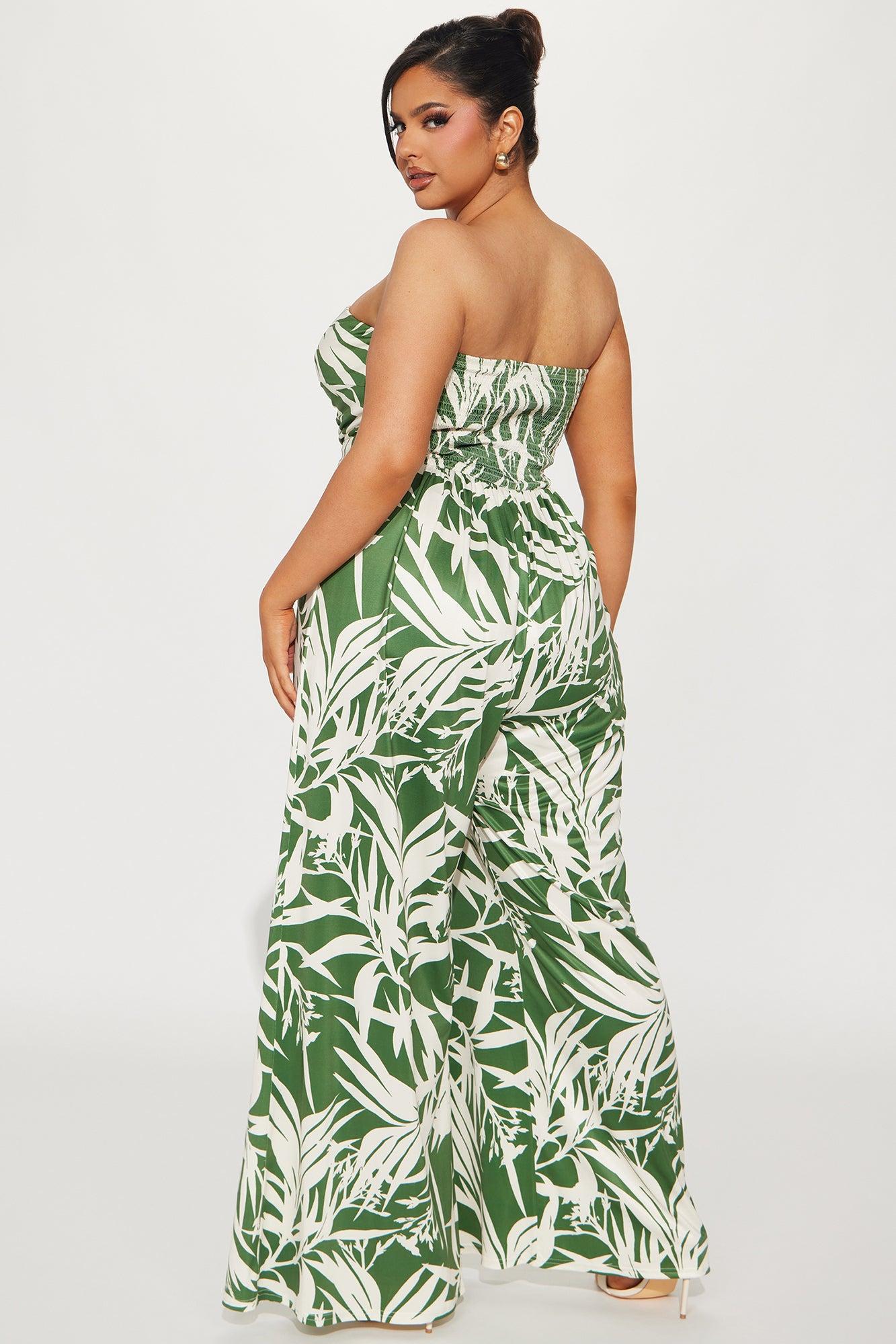 Weekend Resort Jumpsuit - Olive/combo Product Image