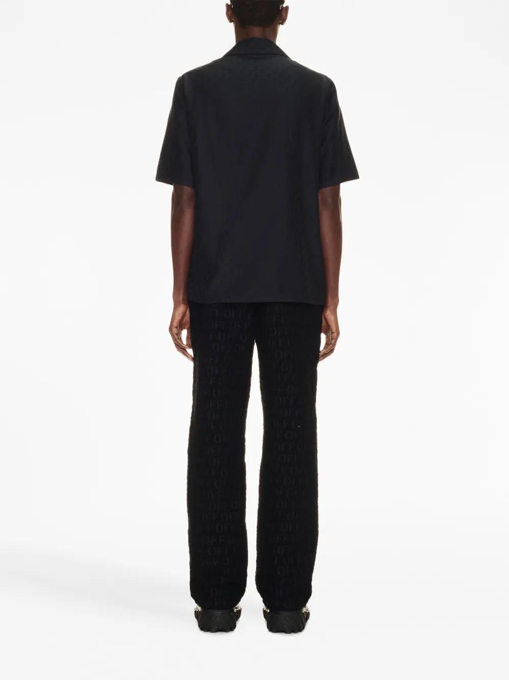 logo-jacquard camp-collar shirt Product Image