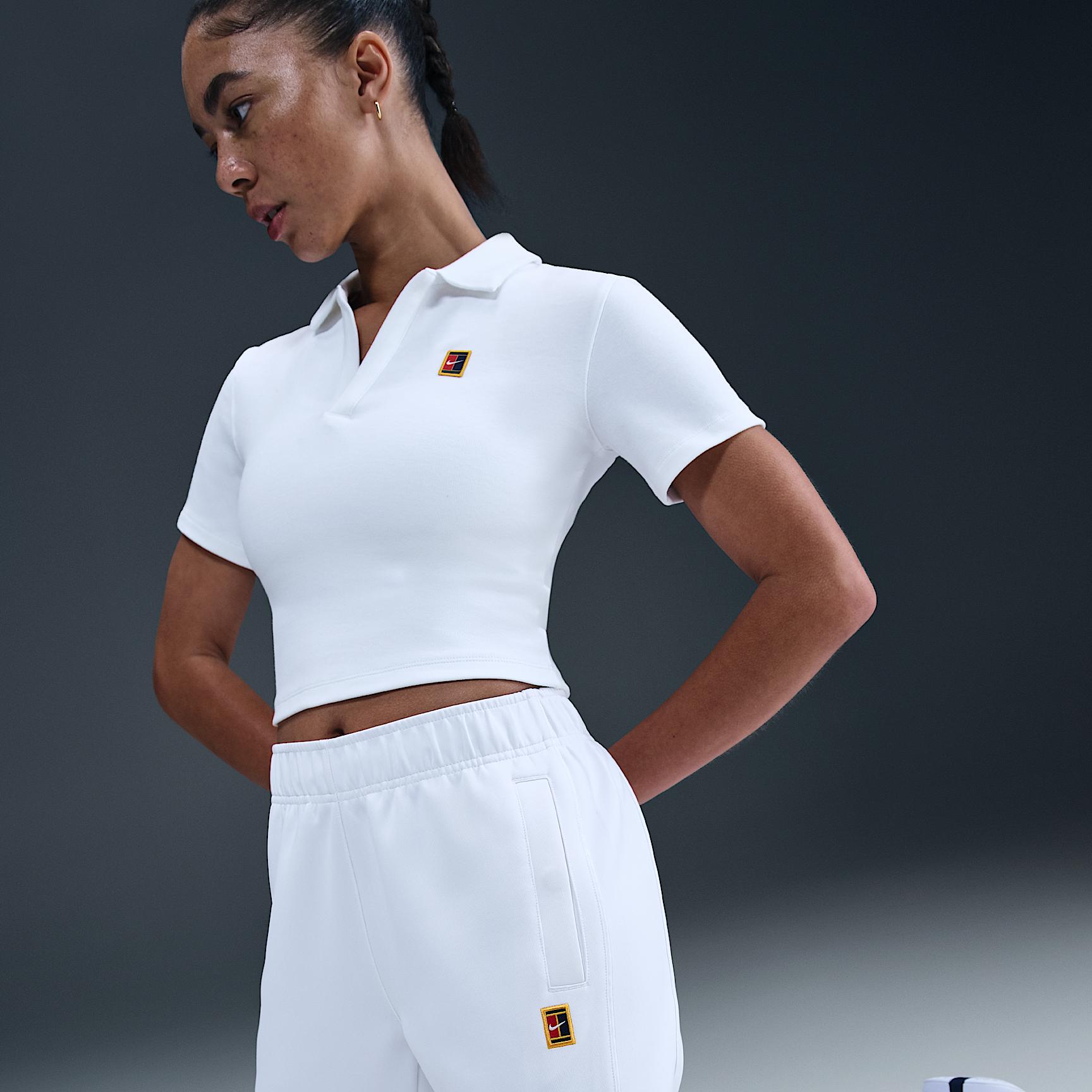 Nike Womens Court Heritage Windrunner Mid-Rise Tennis Pants | FZ6509-100 Product Image