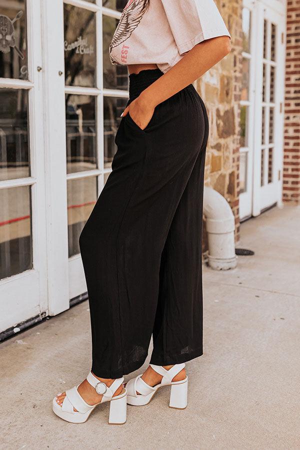 Urban Wonders High Waist Pants In Black Product Image