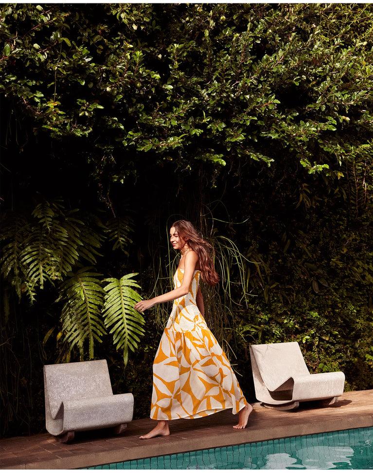 Maira Long Dress - Bossa Sunset Product Image