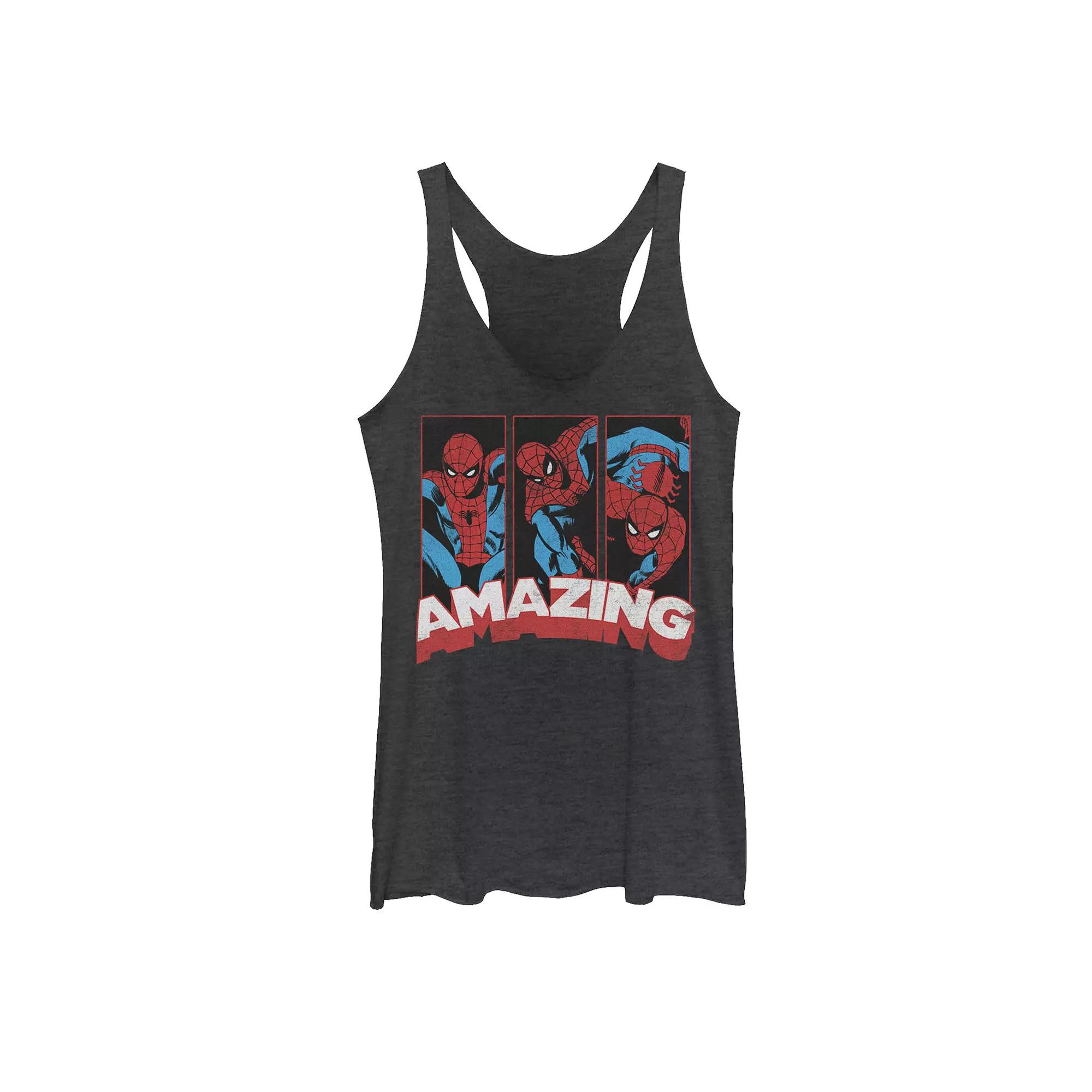 Juniors Marvel Spider Man Amazing Comic Poses Tank Top, Girls Product Image