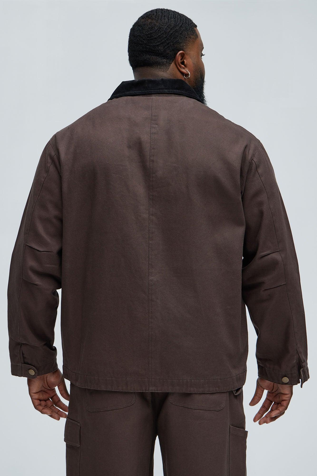 Alexander Utility Canvas Chore Jacket - Brown Product Image