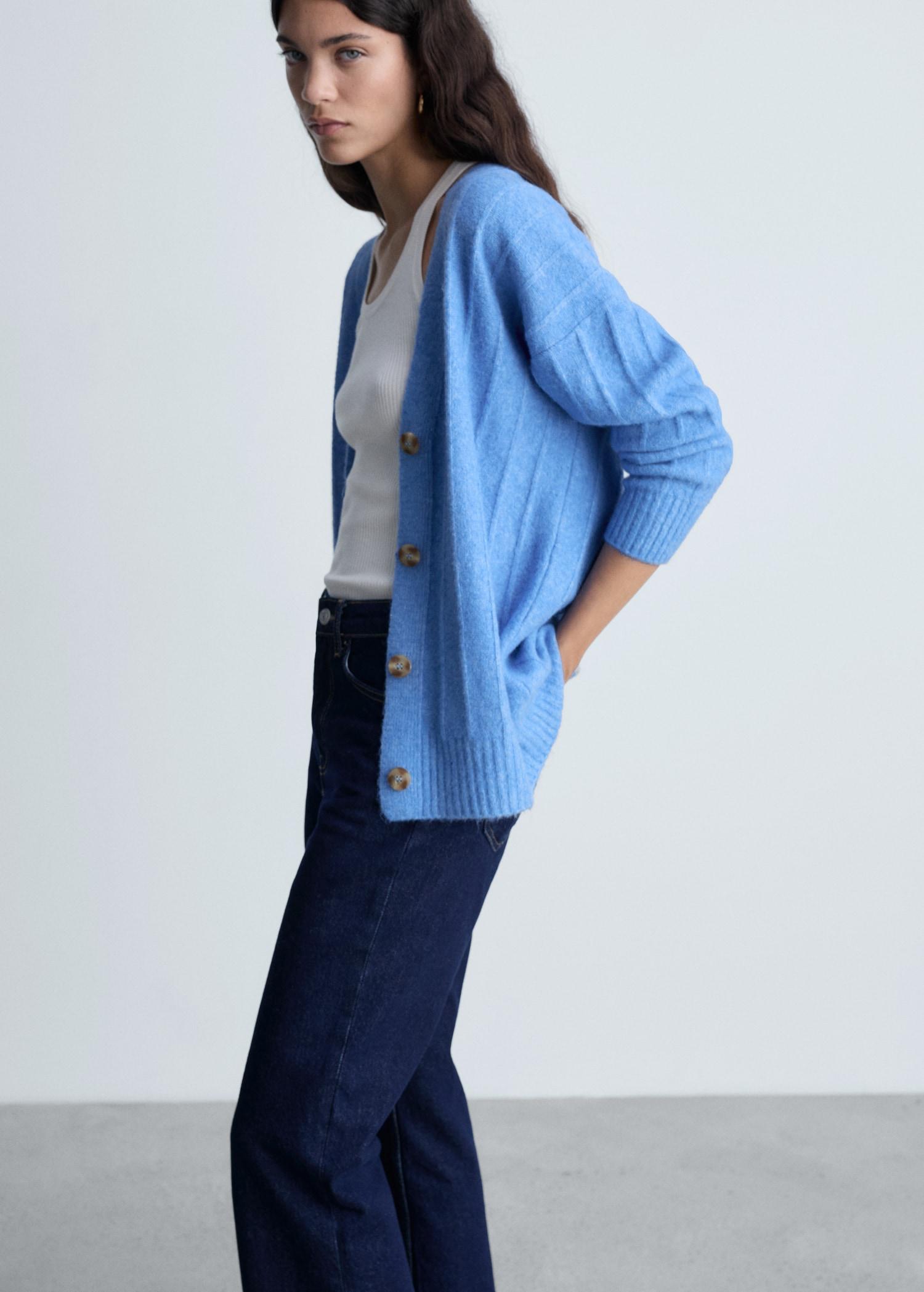 Buttoned long cardigan - Women | MANGO USA Product Image