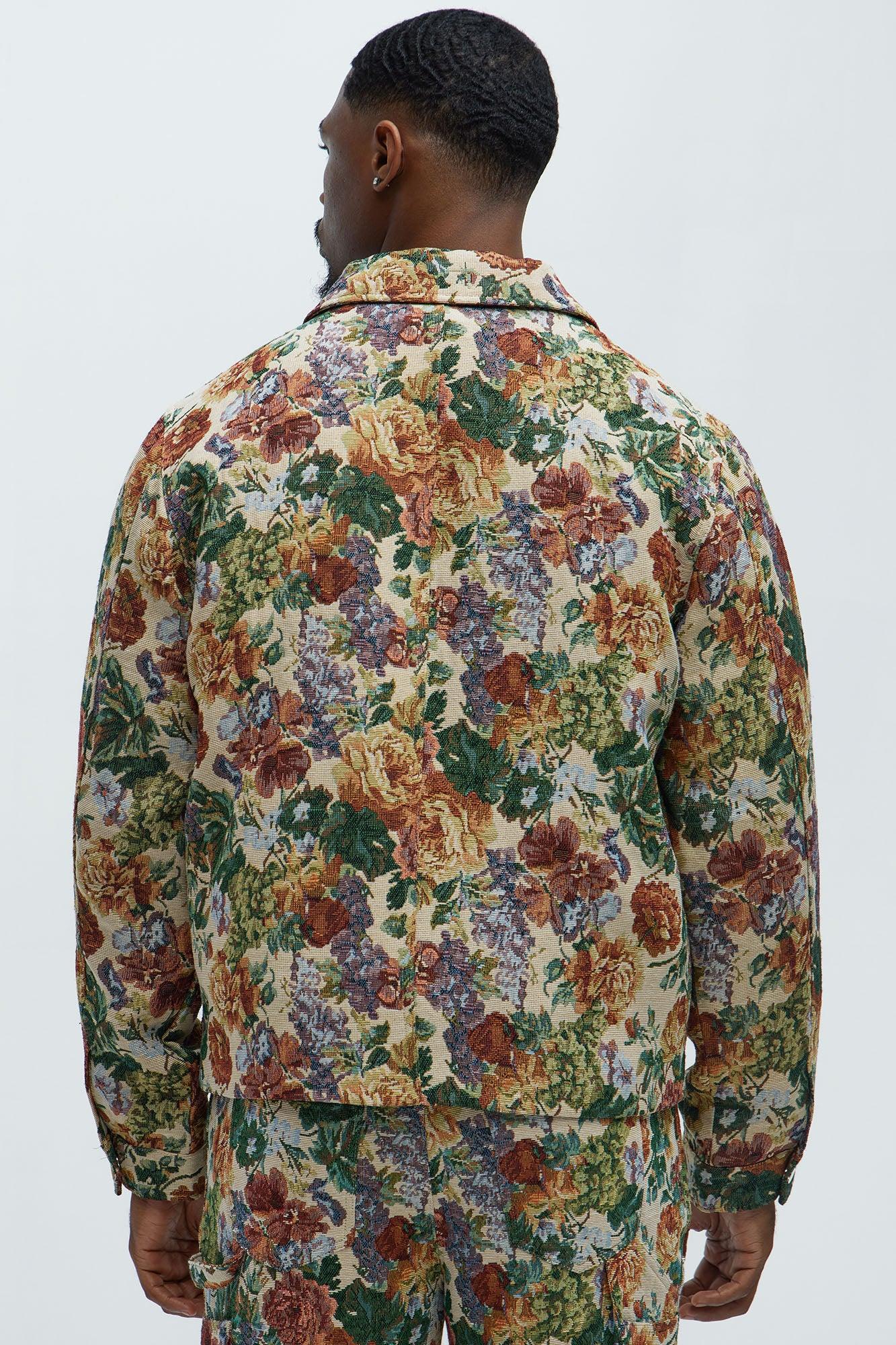 Bellevue Floral Tapestry Work Jacket - Green/combo Product Image
