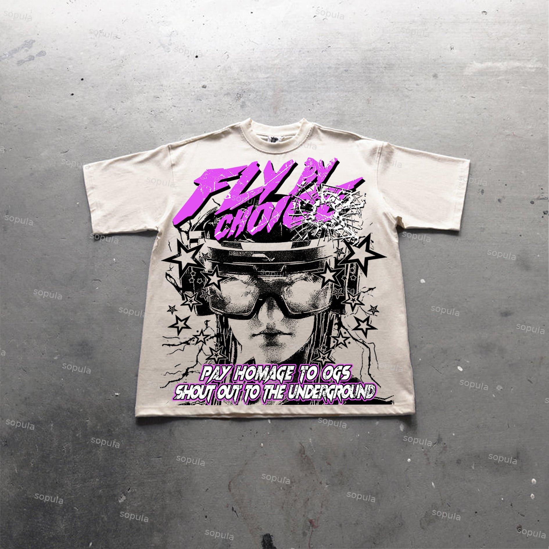 Sopula Fly By Choice Graphic Print Cotton T-Shirt Product Image