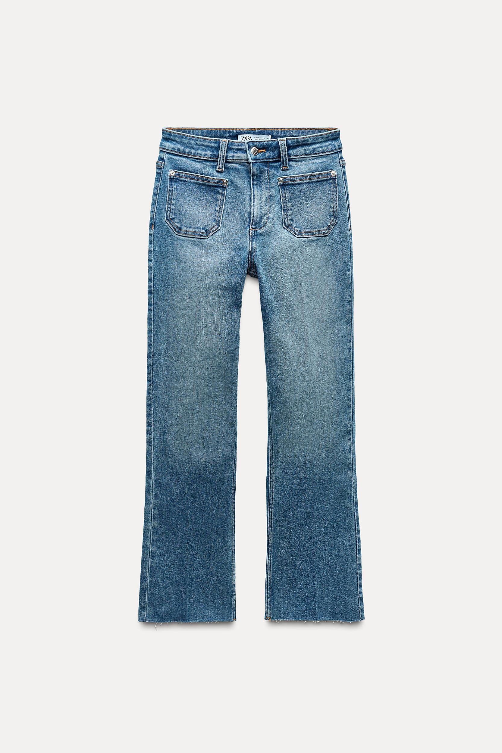 HIGH-WAISTED MINI FLARE JEANS Z1975 Product Image