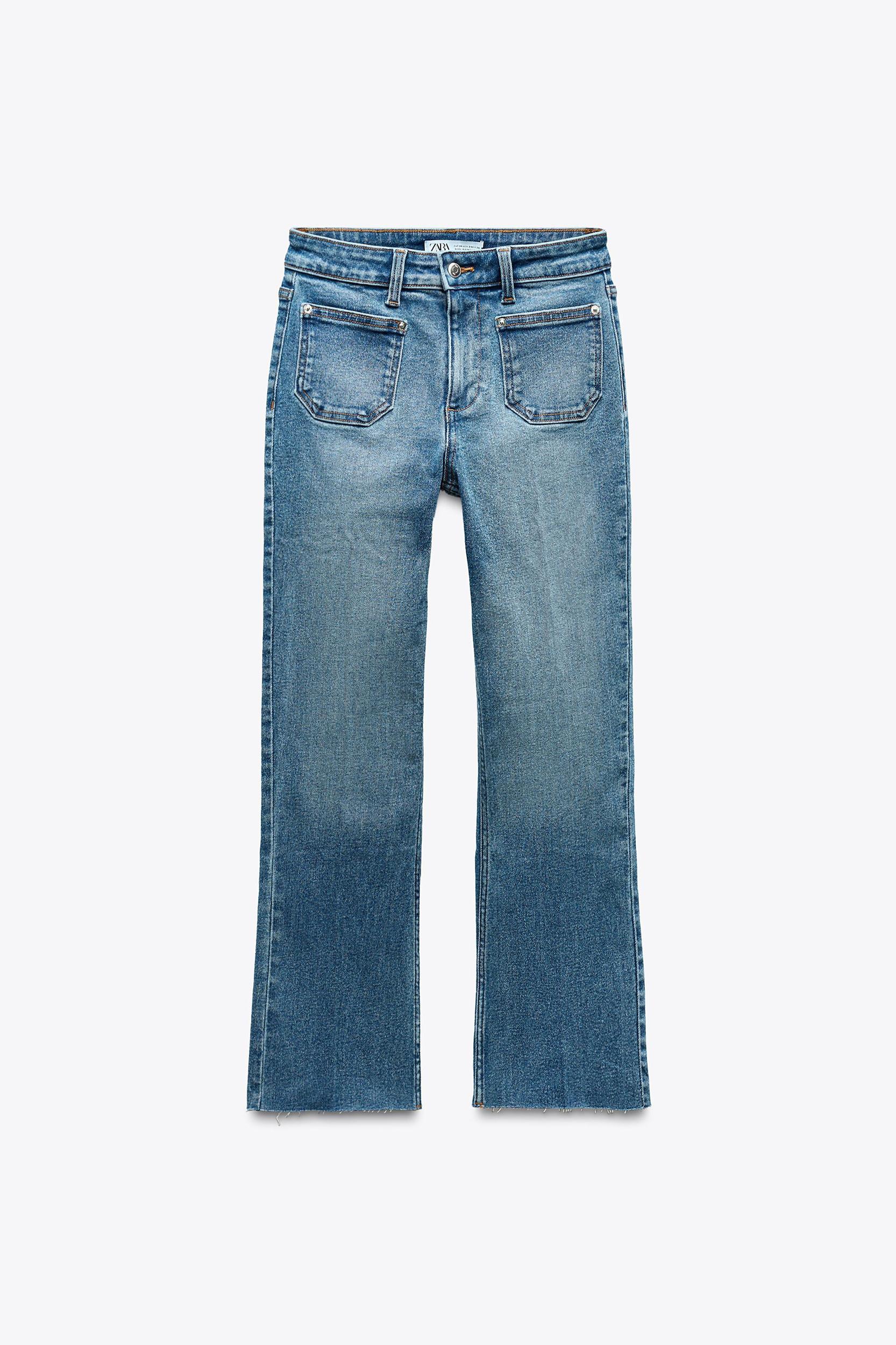 HIGH-WAISTED MINI FLARE JEANS Z1975 Product Image
