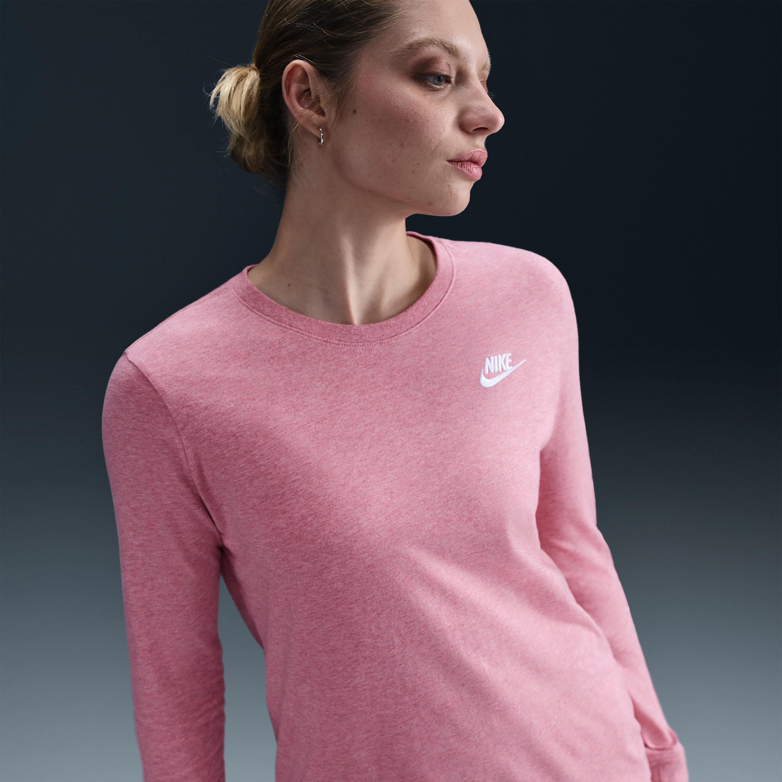 Womens Nike Sportswear Club Long-Sleeve T-Shirt | HF0780-100 Product Image