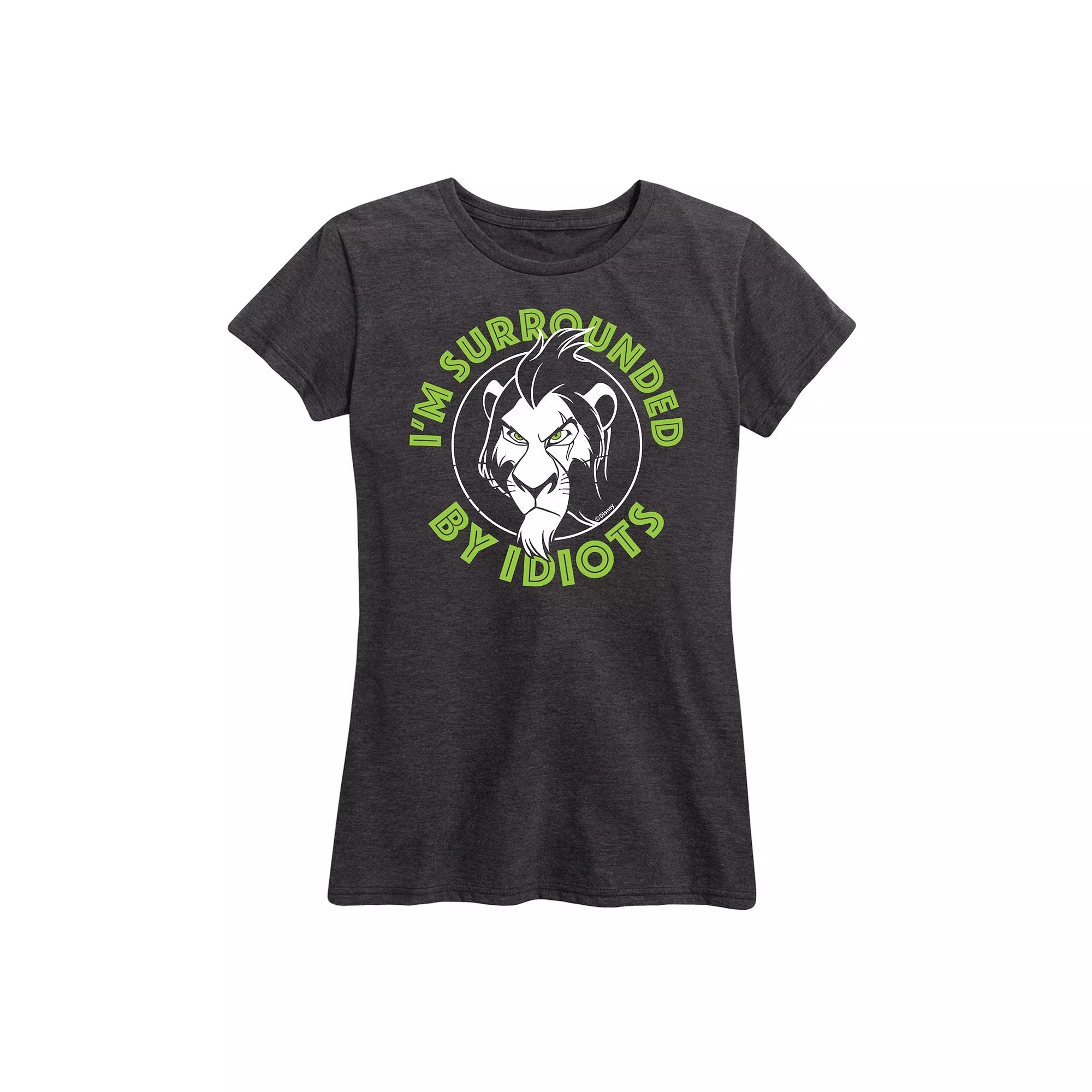 Disney's Lion King Scar Women's Surrounded By Idiots Graphic Tee,  Product Image