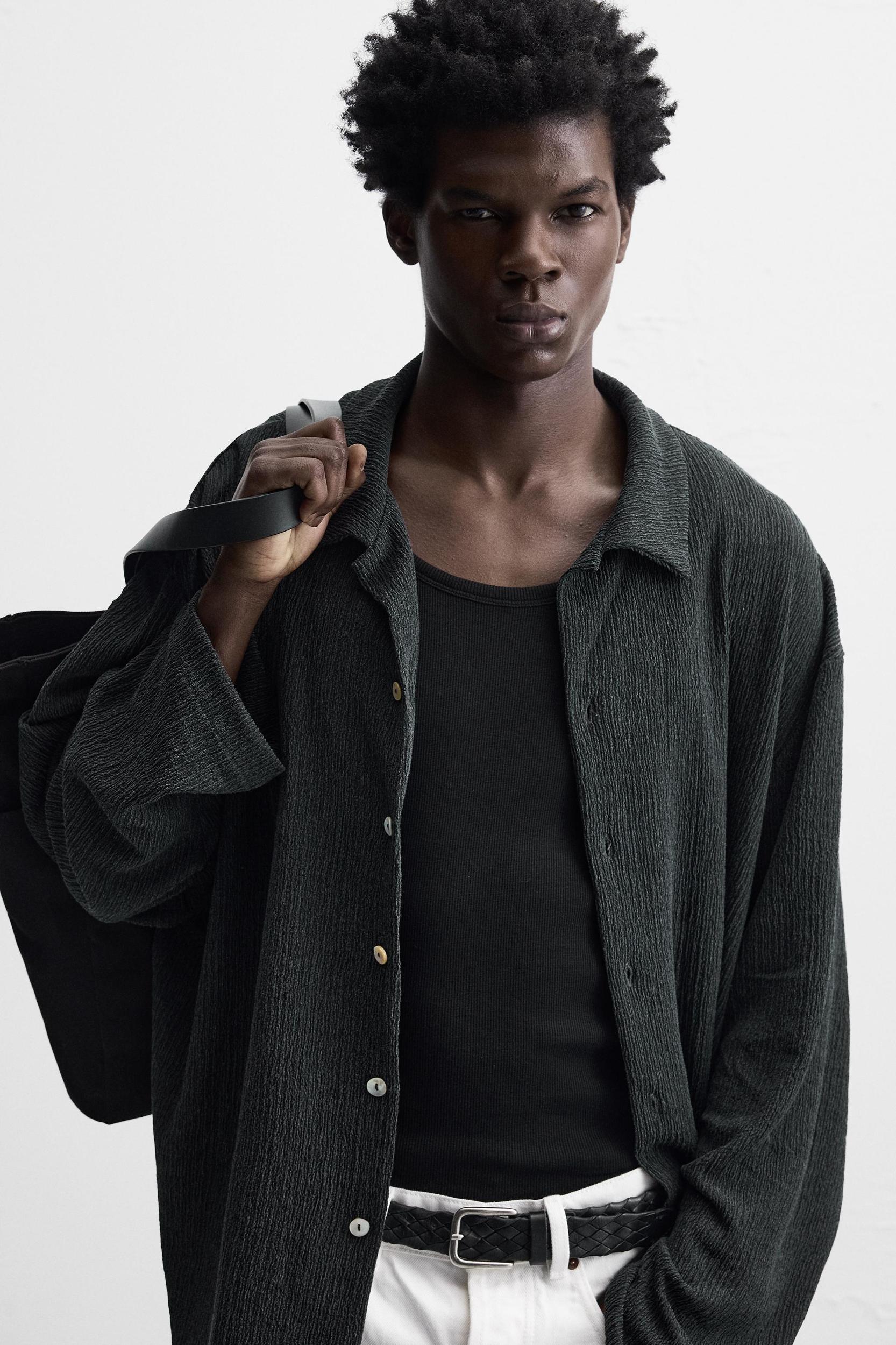 TEXTURED RELAXED FIT SHIRT Product Image